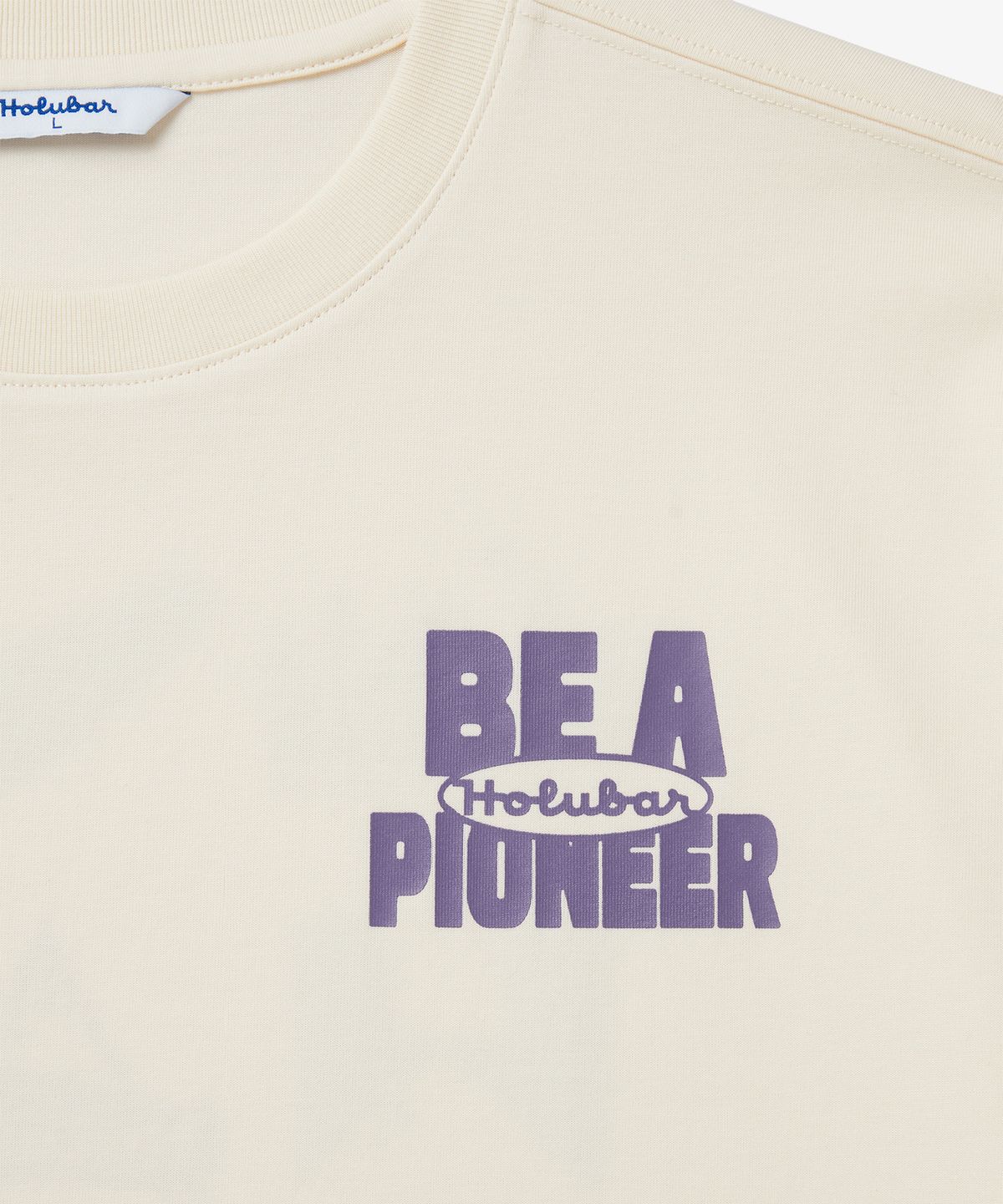 홀루바(HOLUBAR) Backpacking Graphic T Shirt Off White