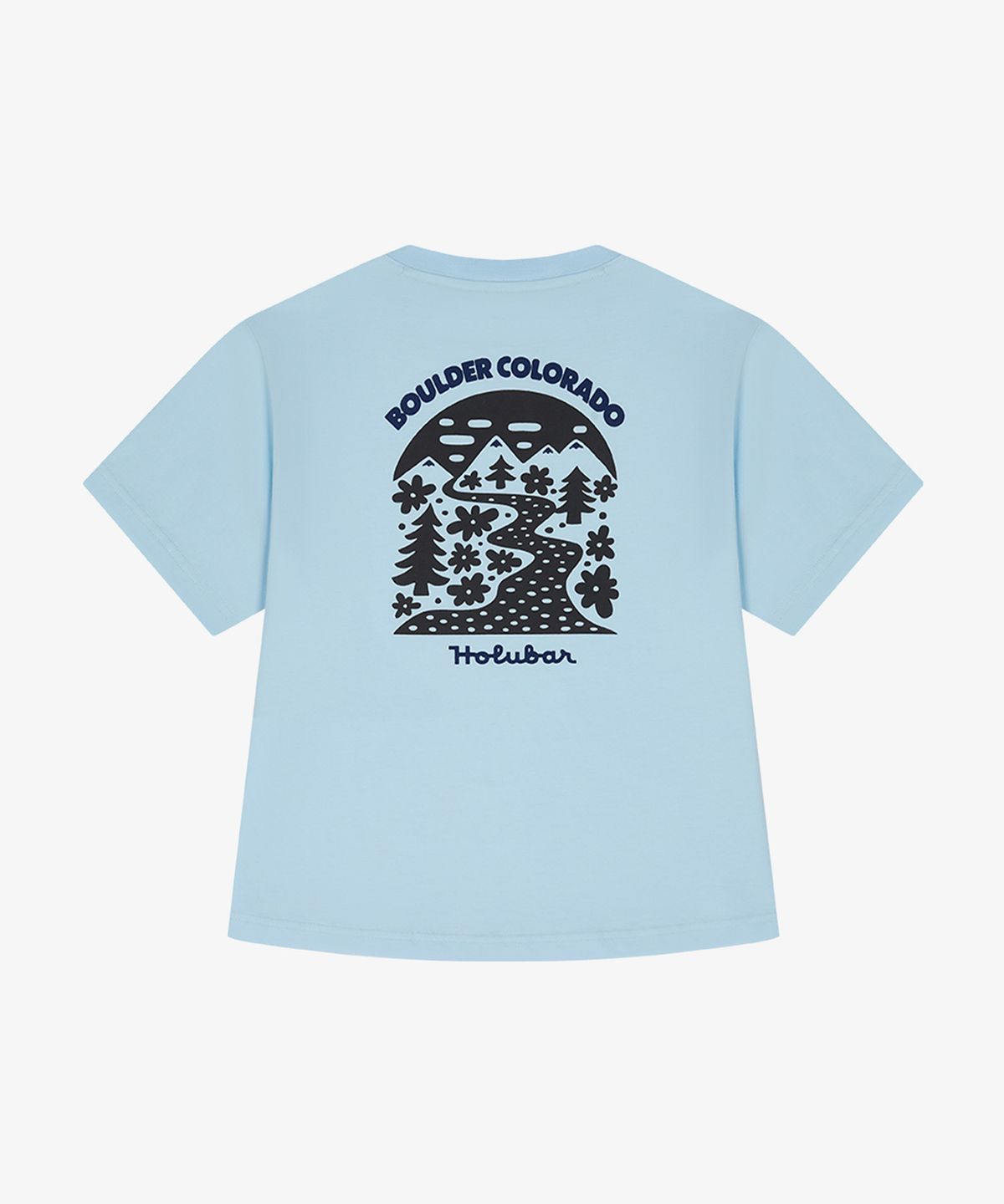 홀루바(HOLUBAR) Colorado Graphic T Shirt Sky Blue