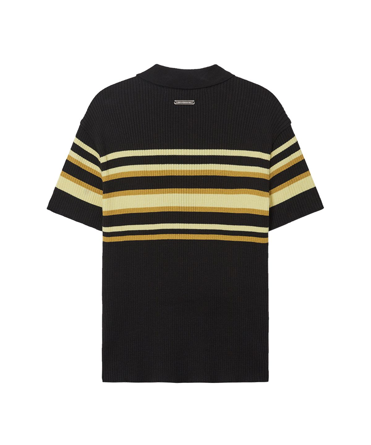 앤더슨벨(ADSB ANDERSSON BELL) PITT STRIPE POLO SWEATER atb1532m(BLACK/LEMON)