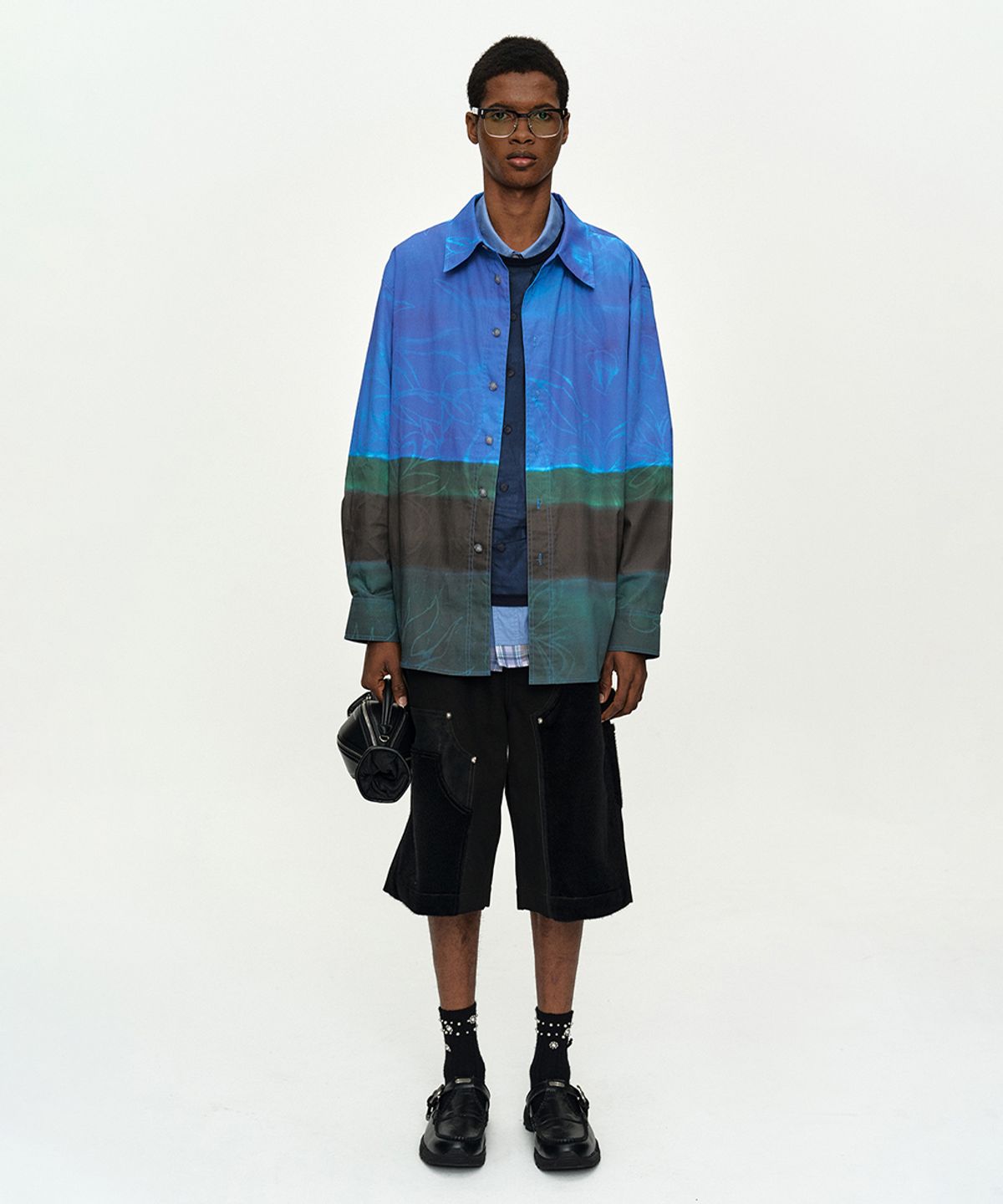 앤더슨벨(ADSB ANDERSSON BELL) ROTHCO GRADIENT PRINTED SHIRT atb1530m(BLUE)
