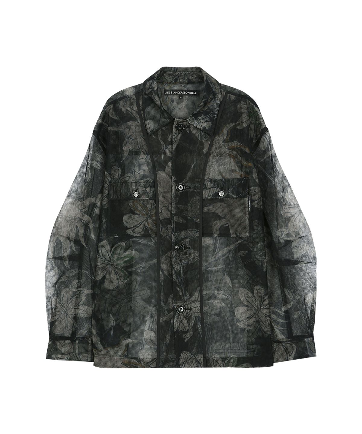 앤더슨벨(ADSB ANDERSSON BELL) KARIM SHEER FLOWER PRINTED OVER SHIRT atb1524m(BLACK/BEIGE)