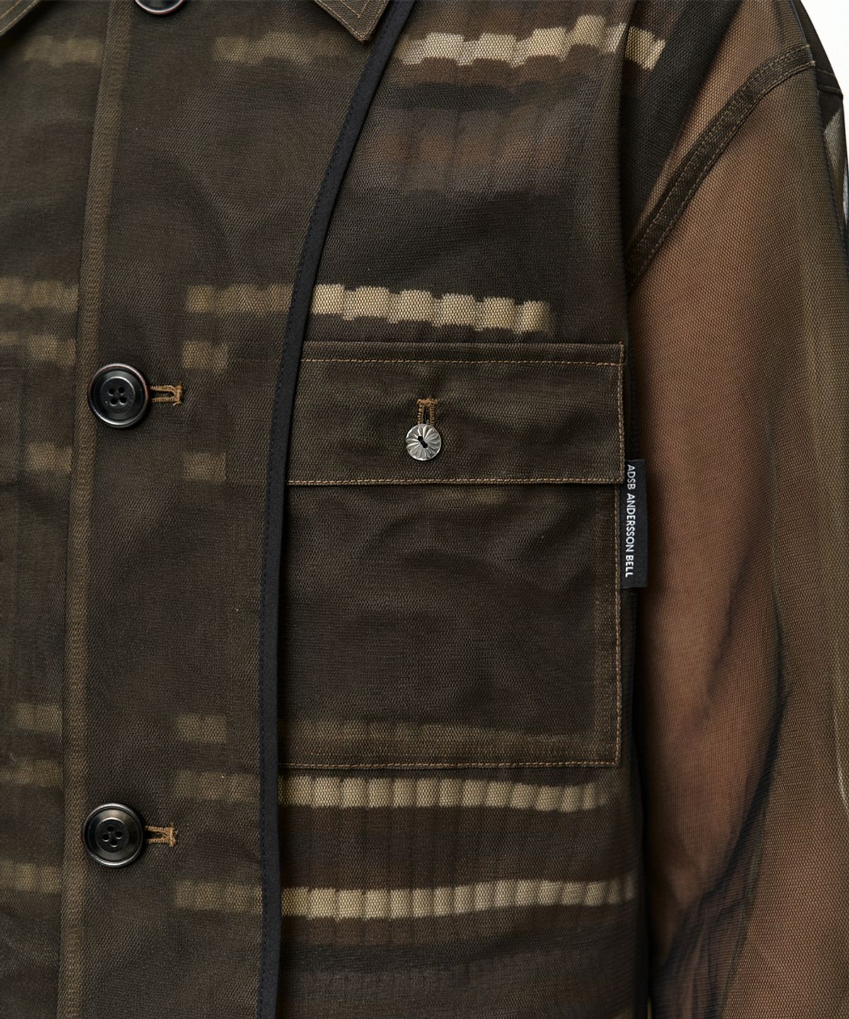 앤더슨벨(ADSB ANDERSSON BELL) KARIM SHEER OVER SHIRT atb1523m(BROWN)