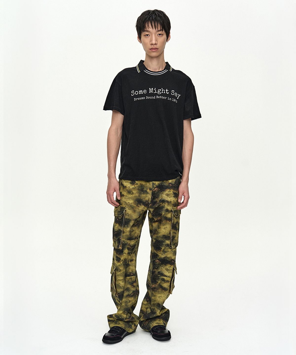 앤더슨벨(ADSB ANDERSSON BELL) BRIT LAYERED COLLAR T-SHIRT atb1545m(BLACK)