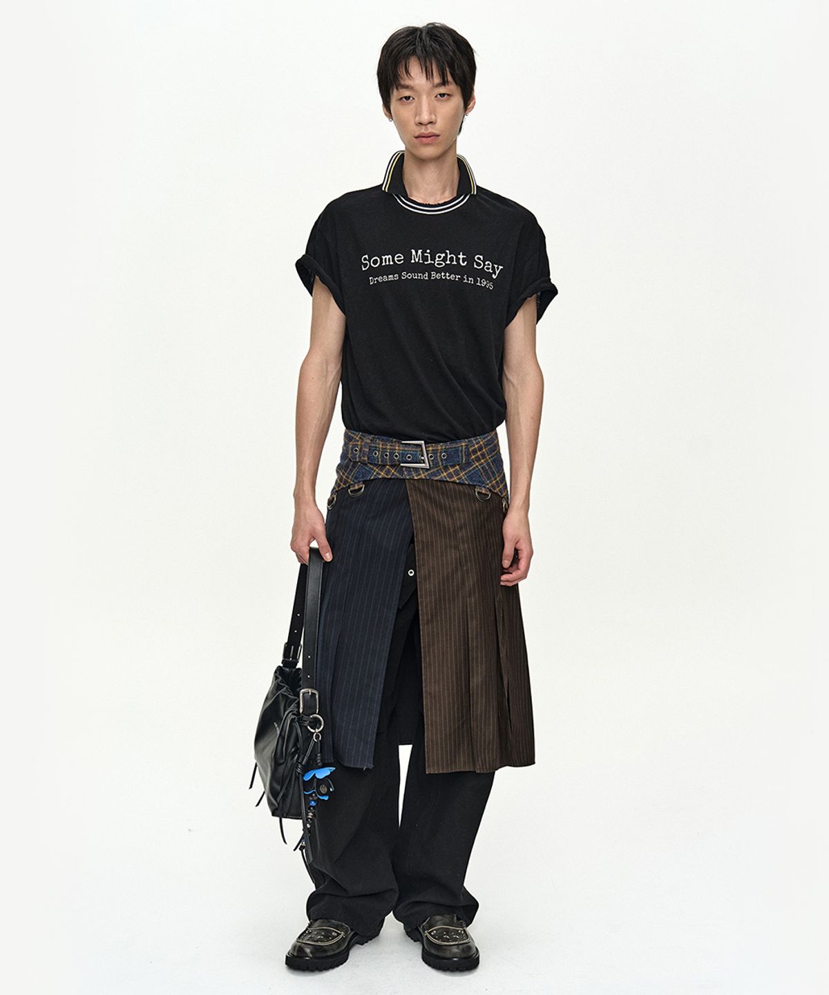 앤더슨벨(ADSB ANDERSSON BELL) BRIT LAYERED COLLAR T-SHIRT atb1545m(BLACK)
