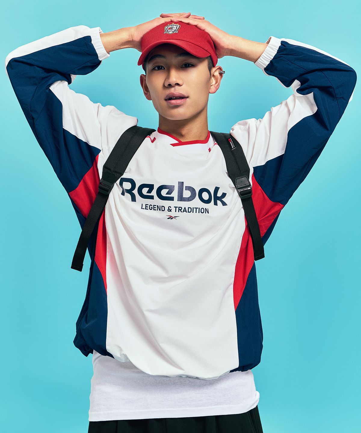 리복(REEBOK) 벡터 투톤 볼캡 - 화이트:레드