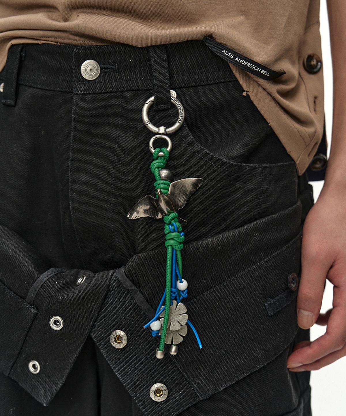 앤더슨벨(ADSB ANDERSSON BELL) LUCKY BIRD KEYCHAIN aaa538u(GREEN/BLACK)