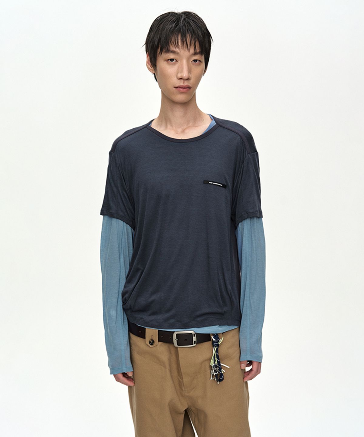 앤더슨벨(ADSB ANDERSSON BELL) INITIAL VINE KEYCHAIN aaa541u(NAVY/GREEN)