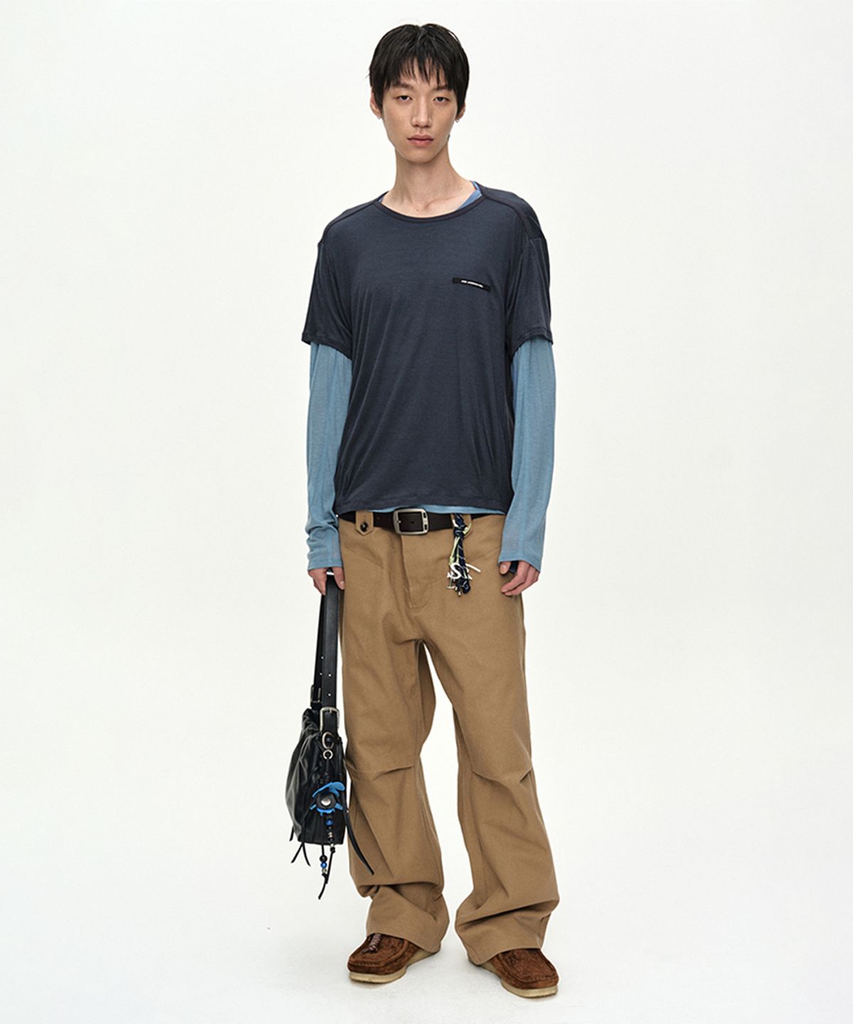 앤더슨벨(ADSB ANDERSSON BELL) INITIAL VINE KEYCHAIN aaa541u(NAVY/GREEN)