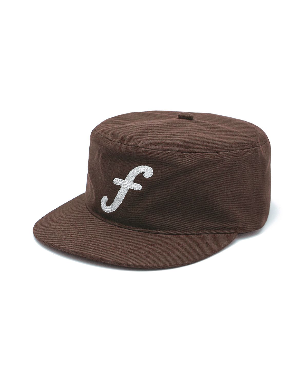 패슬(FASTLE) F Logo Pillbox Washed Cap Brown