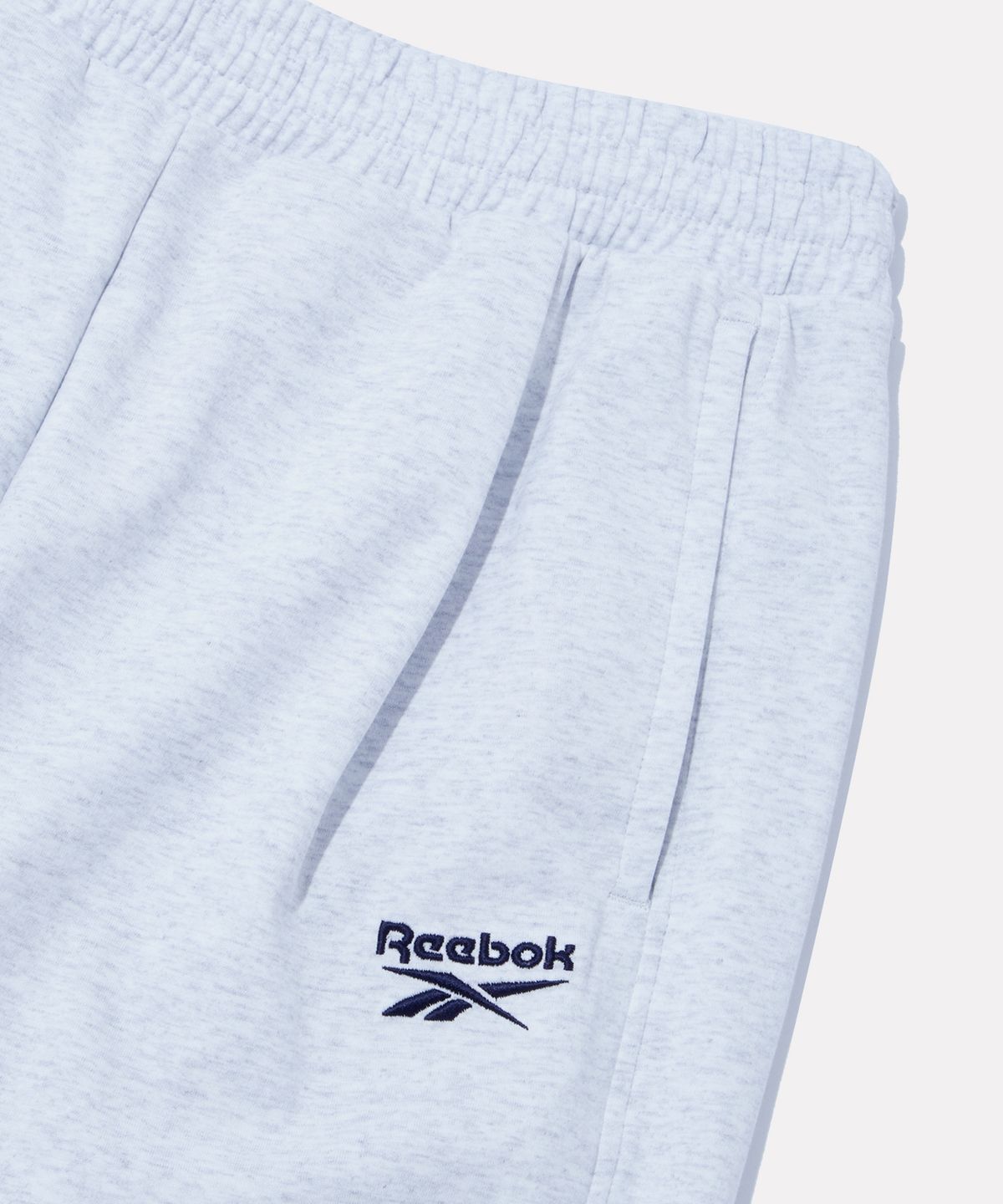 리복(REEBOK) 와이드 스웨트 조거 팬츠 - 라이트 멜란지 그레이