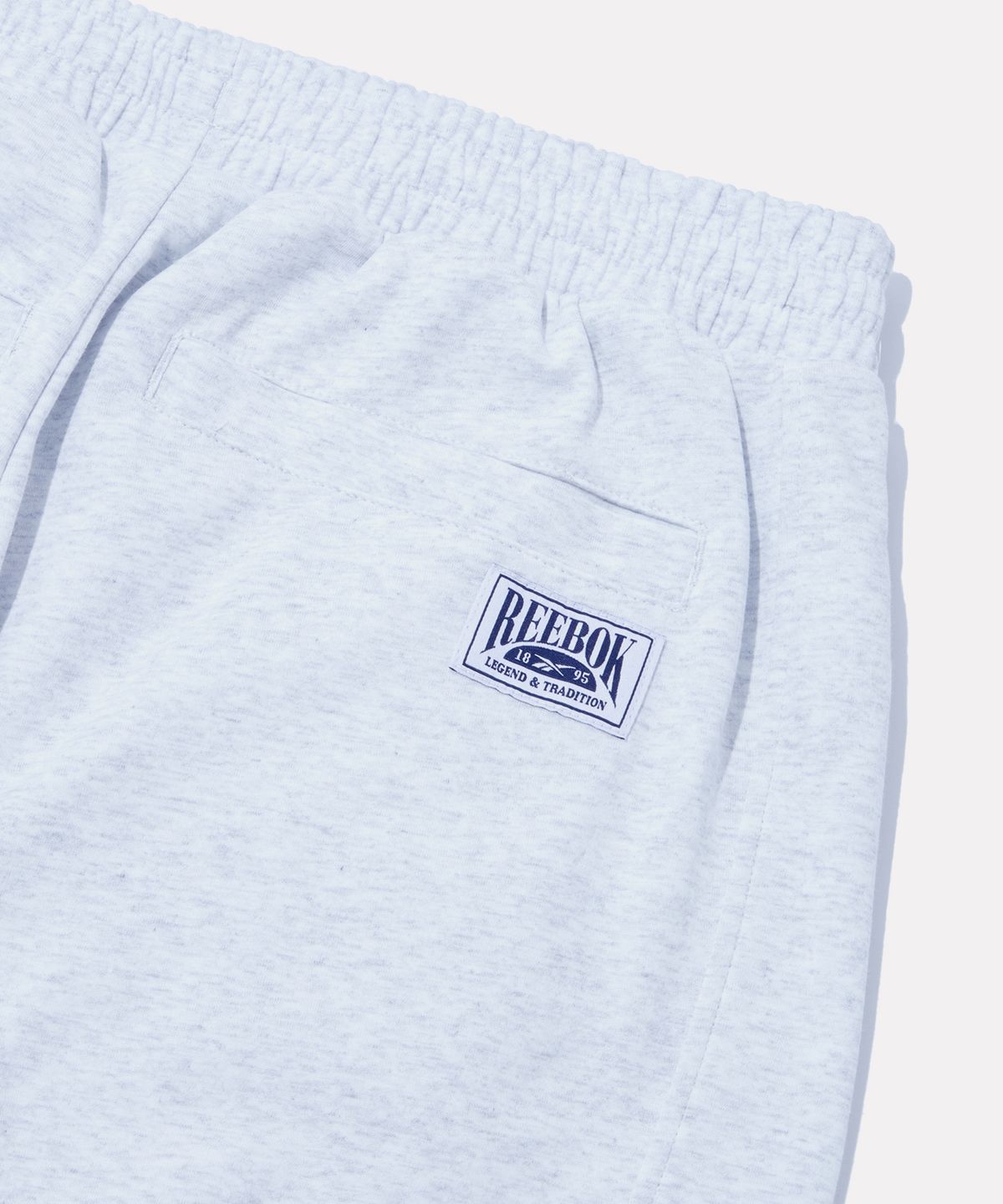 리복(REEBOK) 와이드 스웨트 조거 팬츠 - 라이트 멜란지 그레이