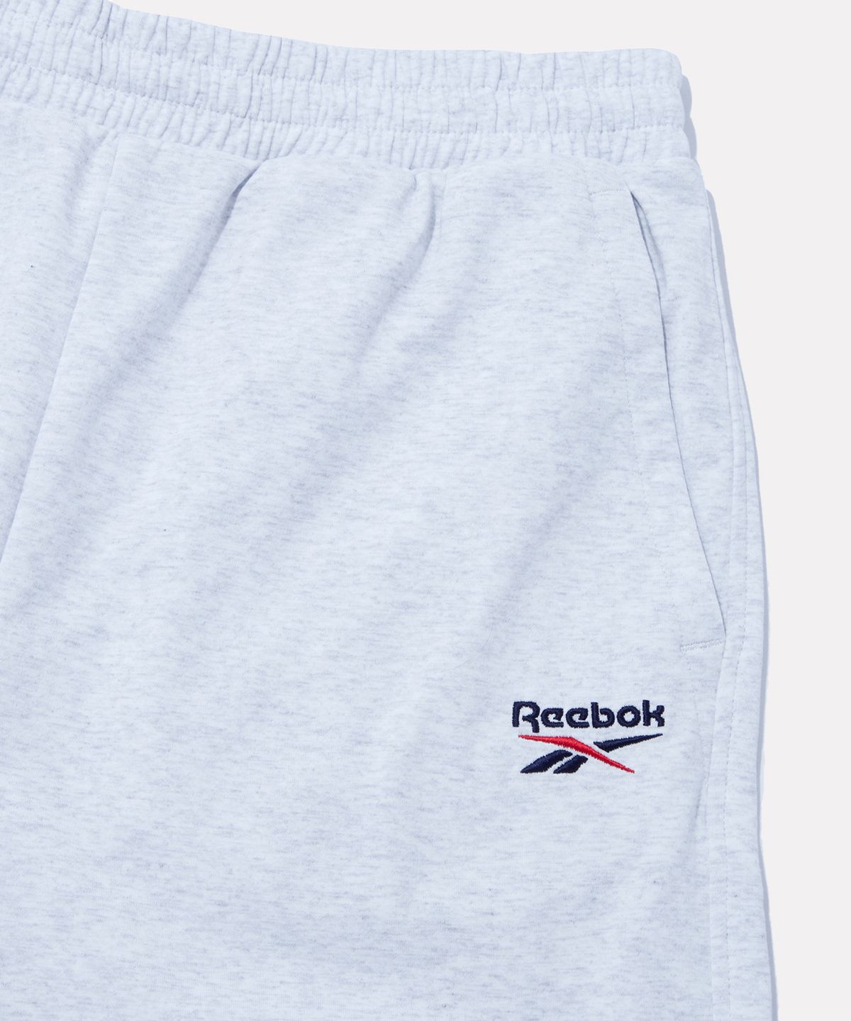 리복(REEBOK) 와이드 스웨트 버뮤다 - 라이트 멜란지 그레이