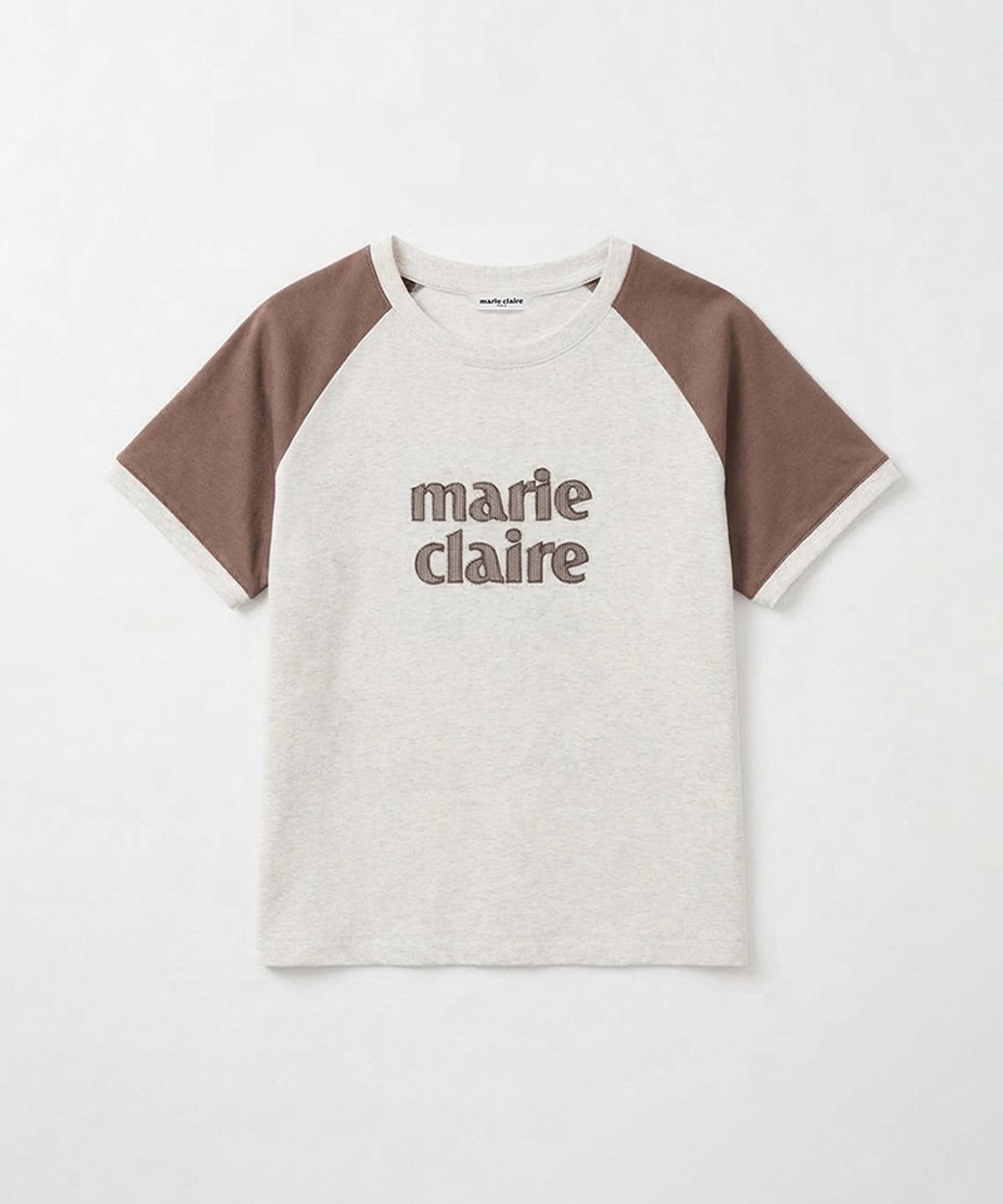 마리끌레르(MARIE CLAIRE) 컬러블록 패치 나그랑 반팔 티셔츠(MAGBTS02MBR)