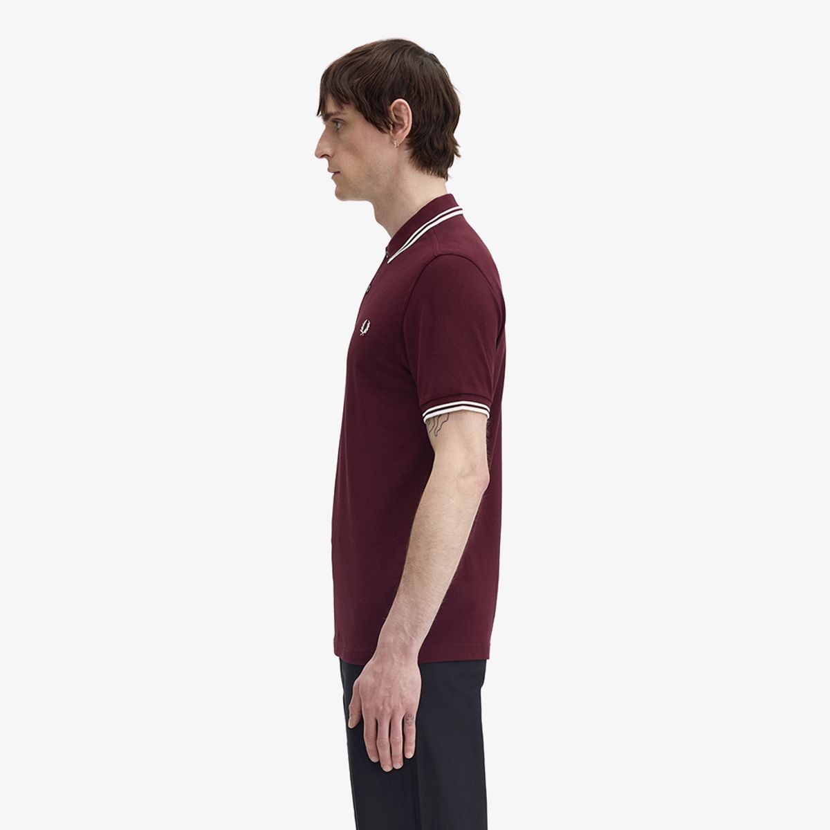 프레드페리(FRED PERRY) [M3600] 트윈 팁 프레드페리 셔츠 - 옥스 블러드/에크루 M3600-597