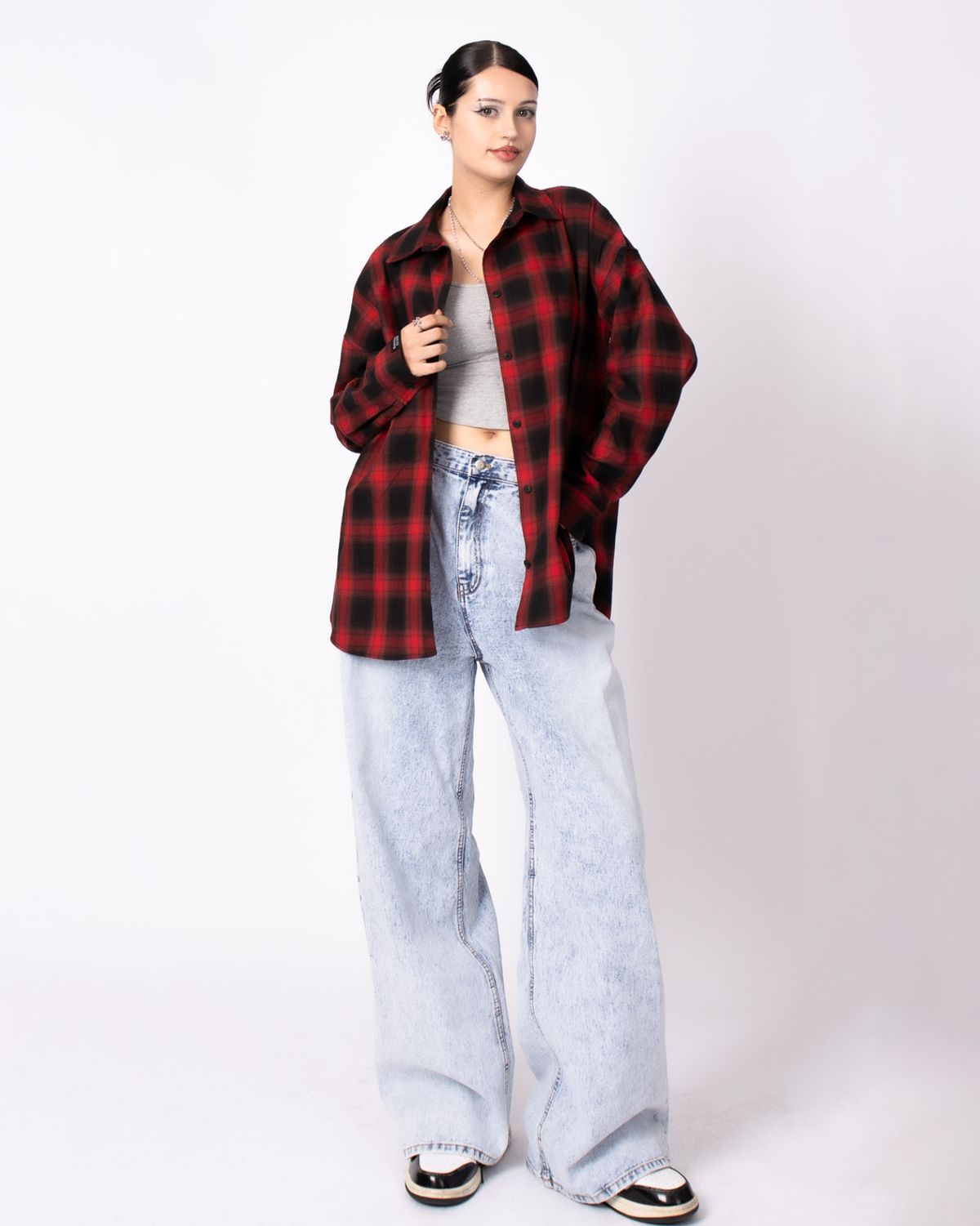 쿨시스(COOLSIS) CS CHECK BOY SHIRTS-012 (RED)