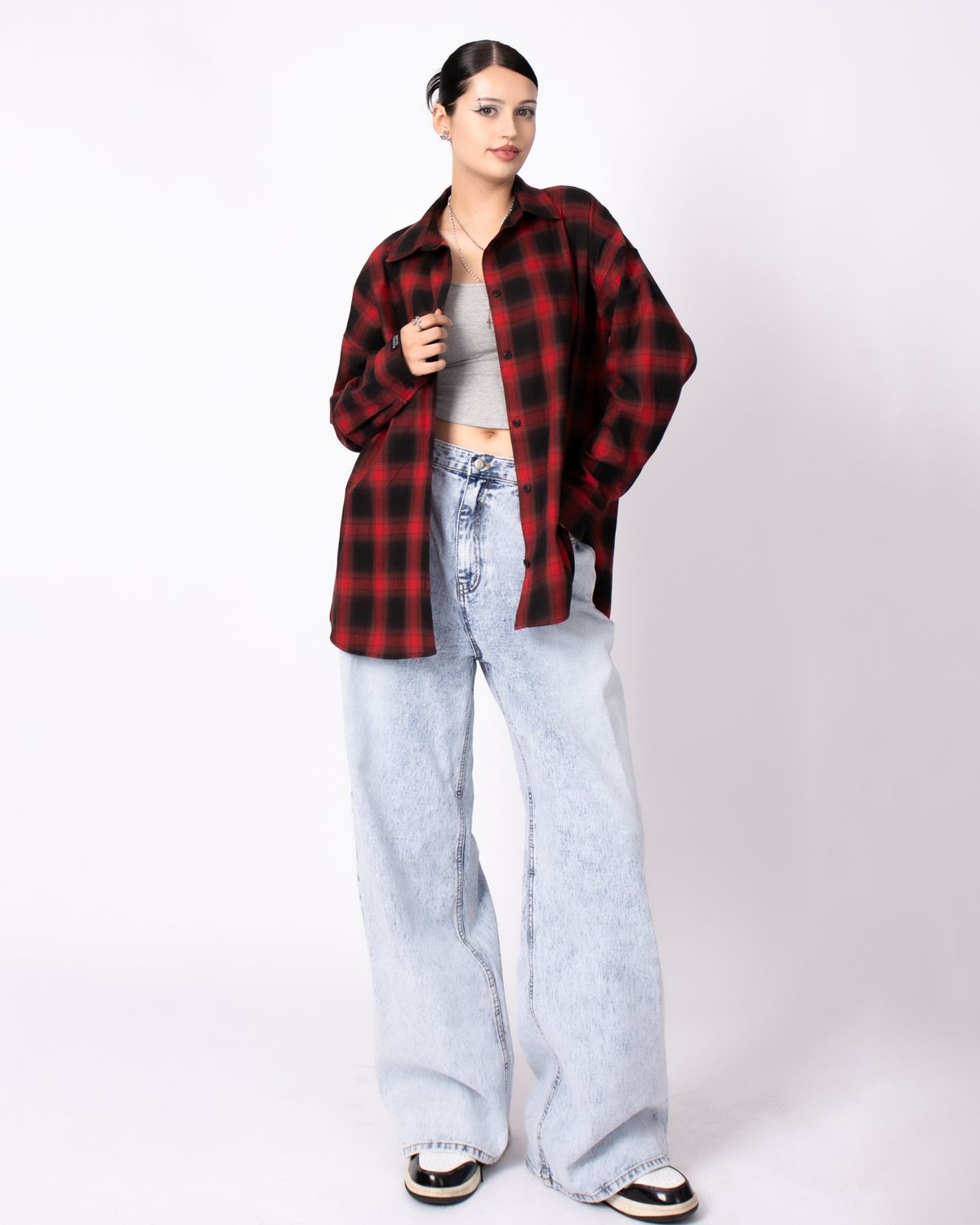 쿨시스(COOLSIS) CS CHECK BOY SHIRTS-012 (RED)