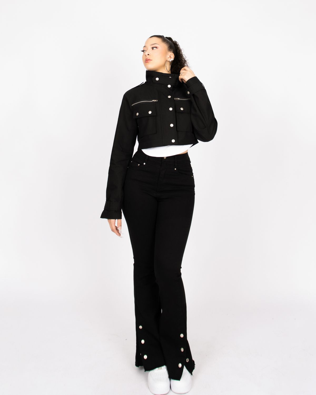 쿨시스(COOLSIS) CS UTILITY CROP JACKET-007 (BLACK)