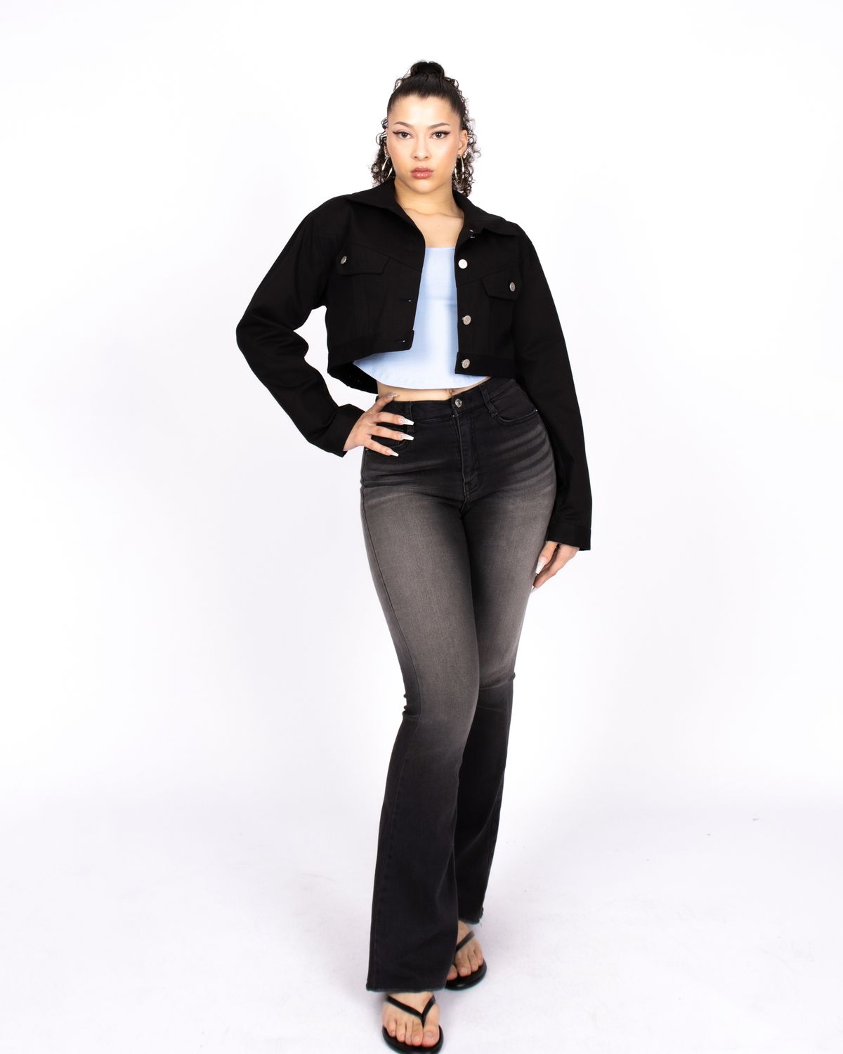 쿨시스(COOLSIS) CS COTTON CROP JACKET-006 (BLACK)