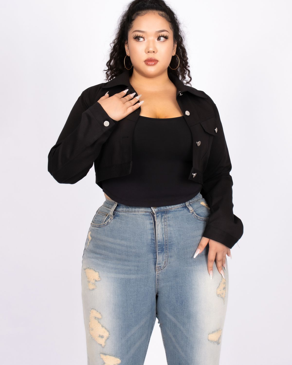 쿨시스(COOLSIS) CS COTTON CROP JACKET-006 (BLACK)