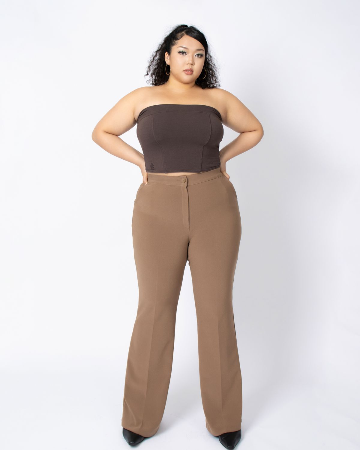 쿨시스(COOLSIS) CSS BOOTCUT SLACKS-027 (BROWN)