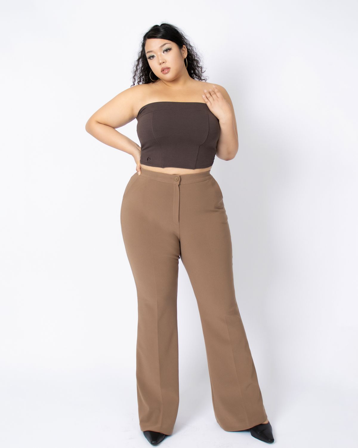 쿨시스(COOLSIS) CSS BOOTCUT SLACKS-027 (BROWN)
