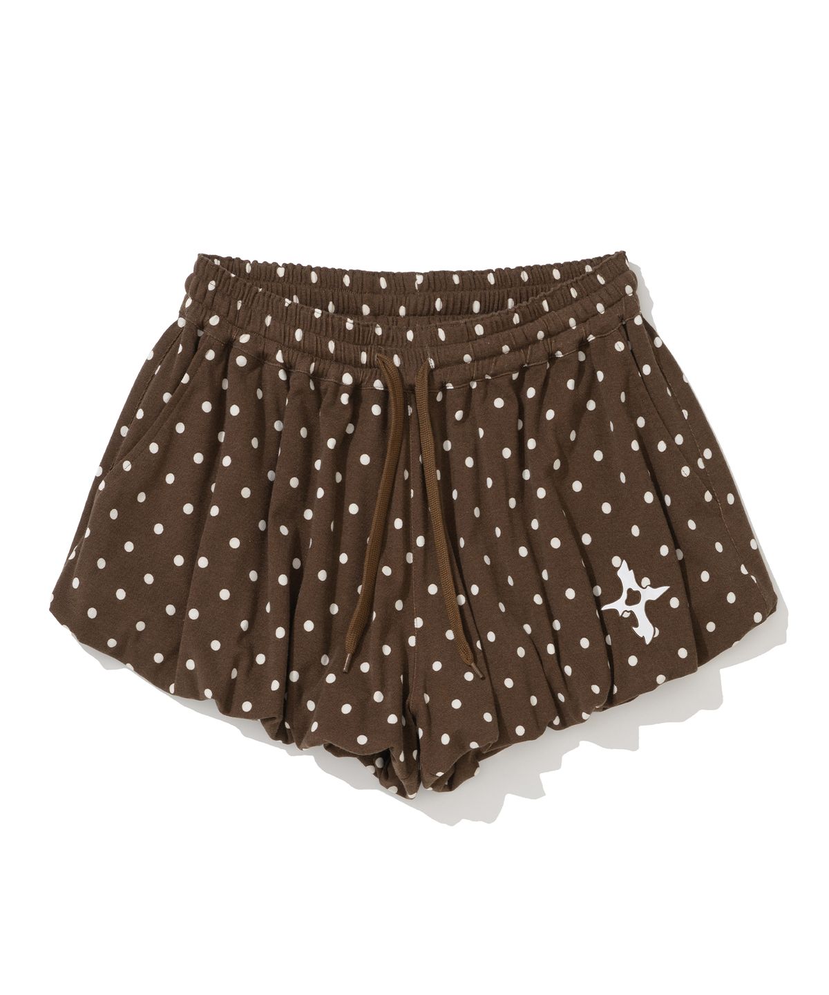 낫포너드(NOT4NERD) W Polka Dot Balloon Shorts - Brown