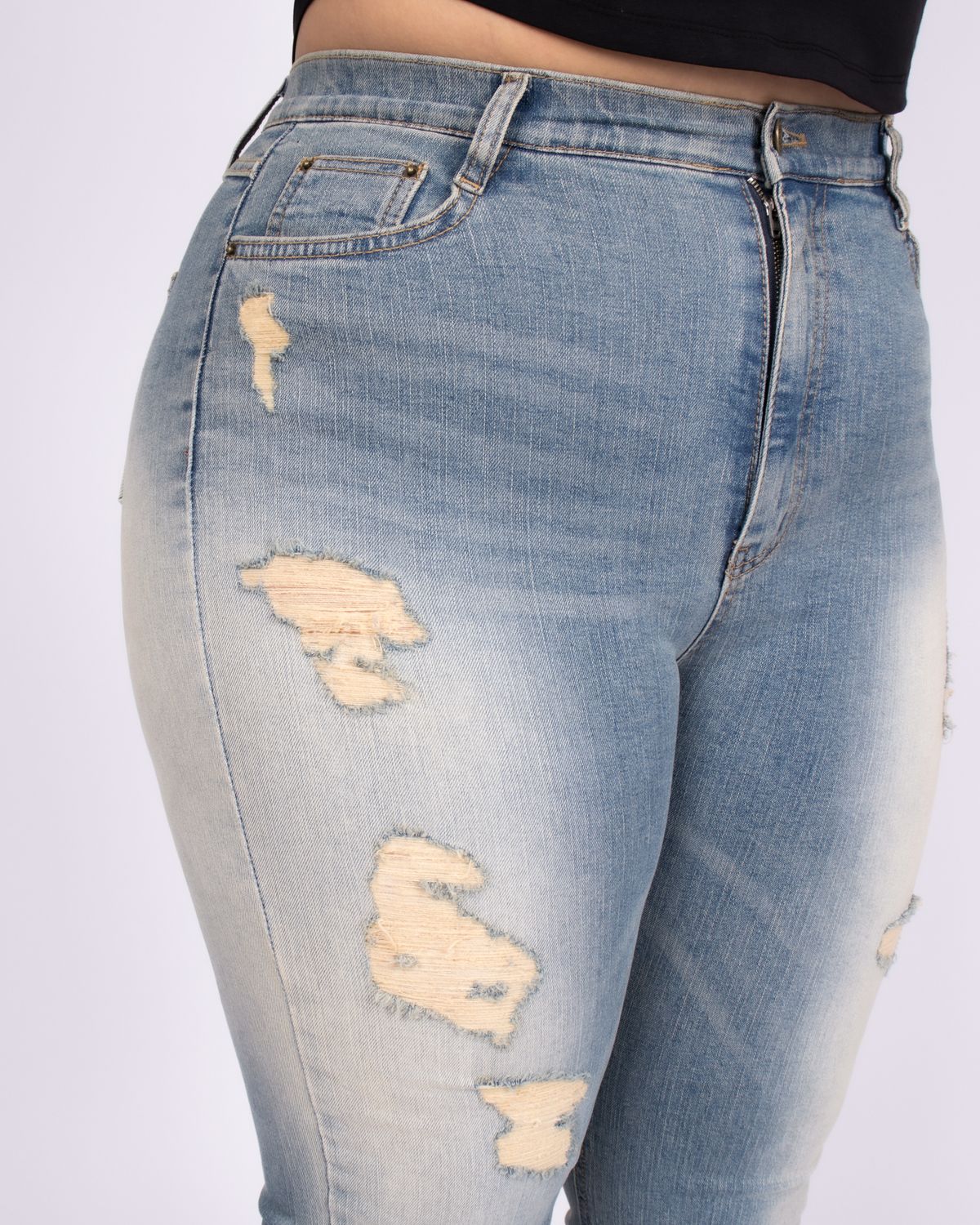 쿨시스(COOLSIS) CS RIPPED BOOTCUT JEANS-021