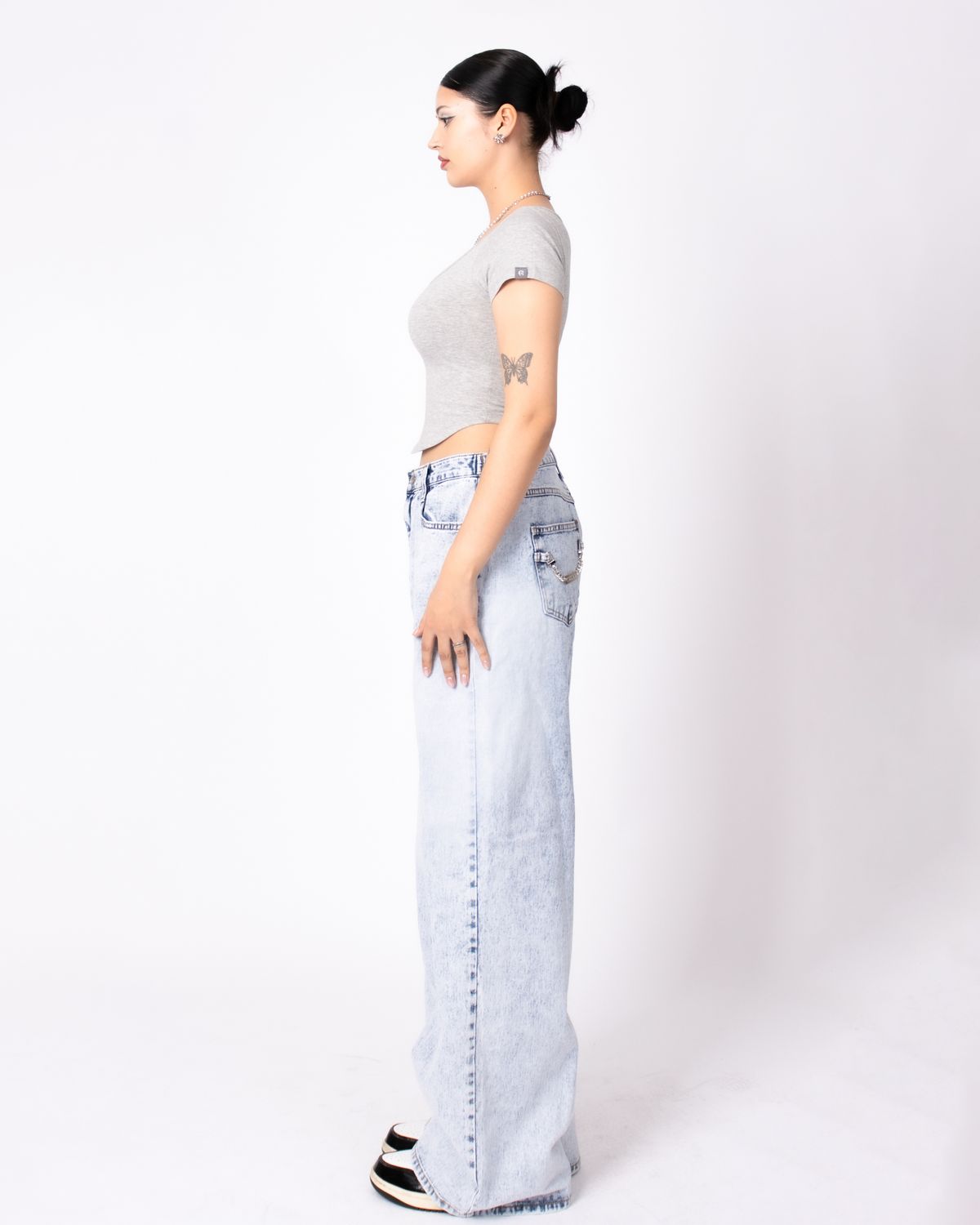 쿨시스(COOLSIS) CS BLUE SNOW WIDE JEANS-022
