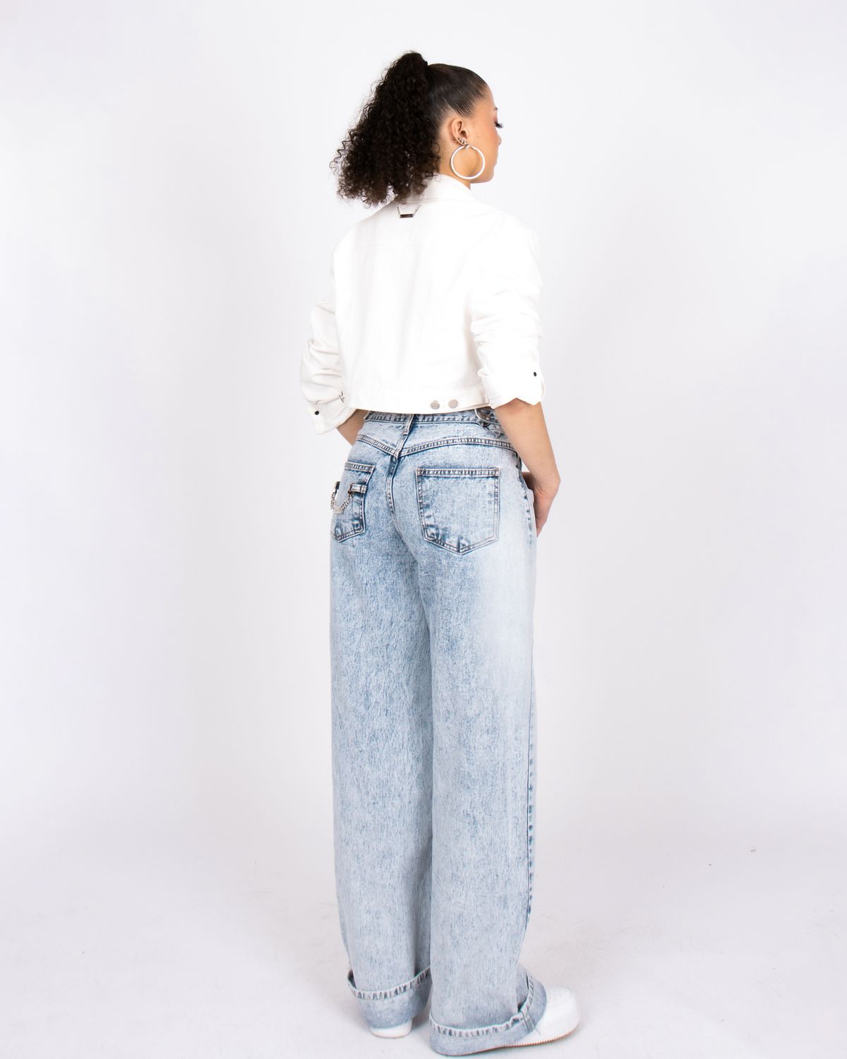 쿨시스(COOLSIS) CS BLUE SNOW WIDE JEANS-022