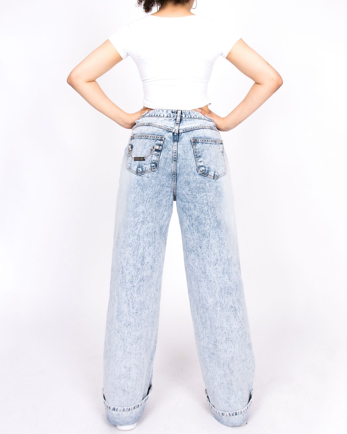 쿨시스(COOLSIS) CS BLUE SNOW WIDE JEANS-022