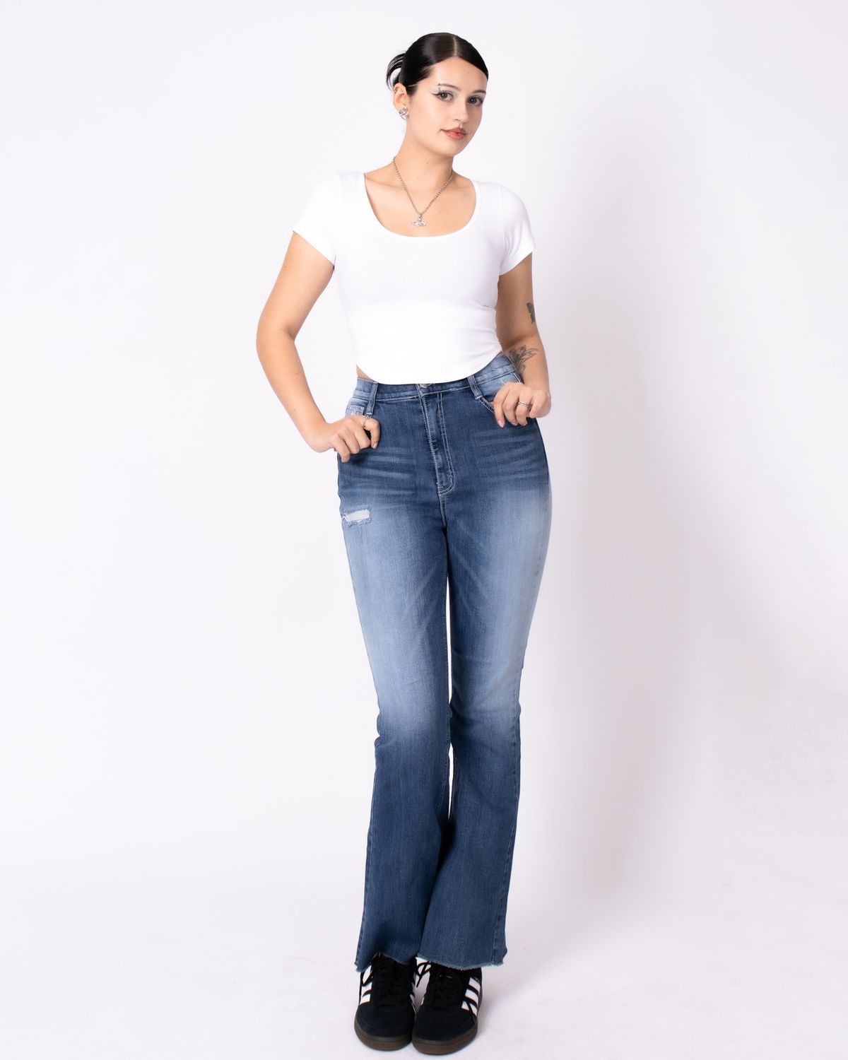 쿨시스(COOLSIS) CS WHITE C BOOTCUT JEANS-020