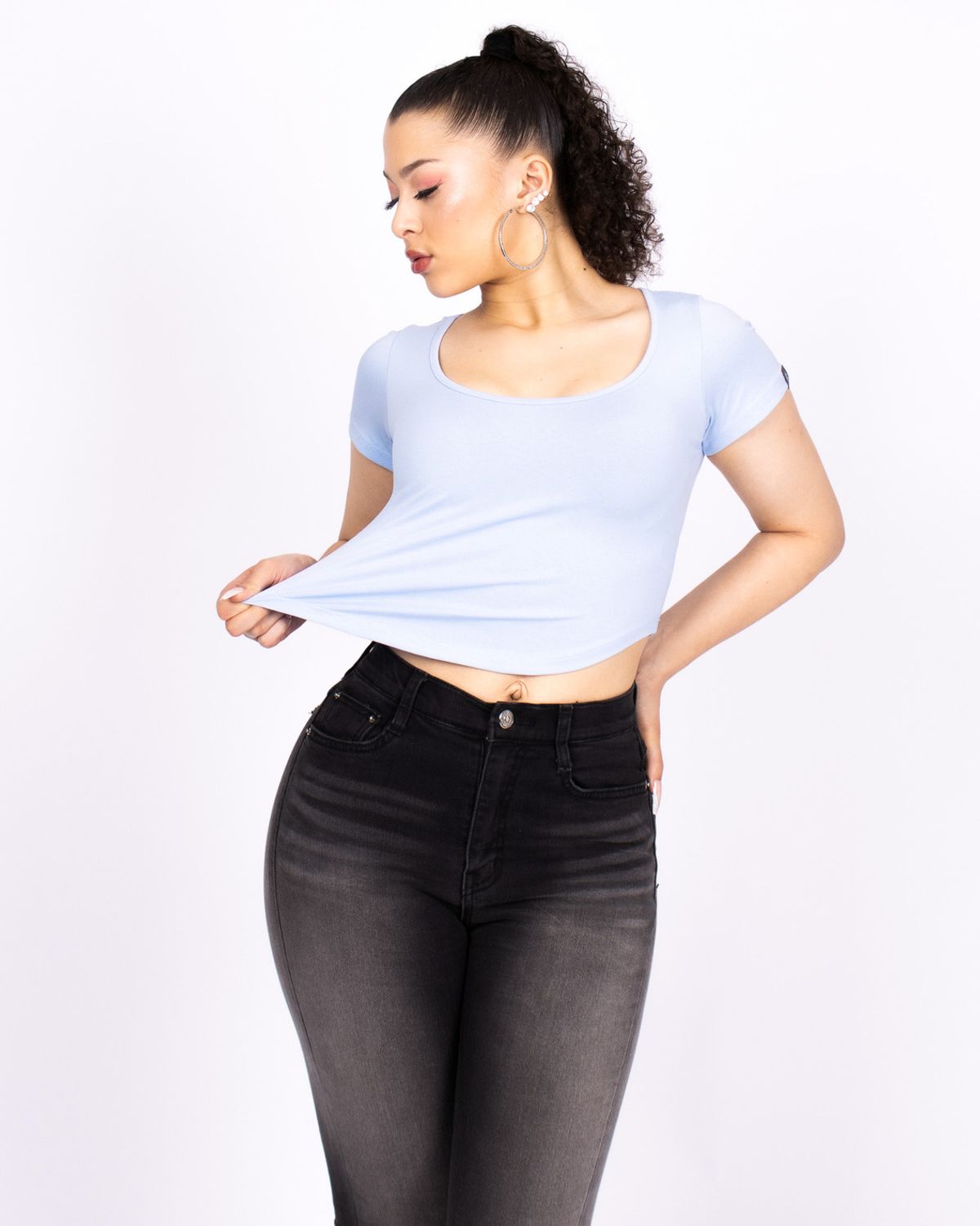 쿨시스(COOLSIS) CS C-BASIC CROP TOP-013 (BLUE)