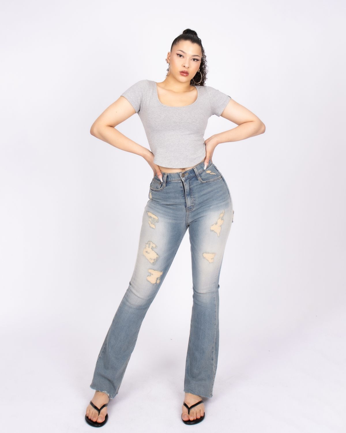 쿨시스(COOLSIS) CS C-BASIC CROP TOP-013 (GREY)