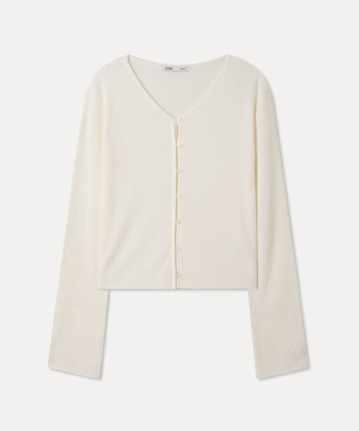 미쏘(MIXXO) V넥 부클 가디건_MIWCKG410T