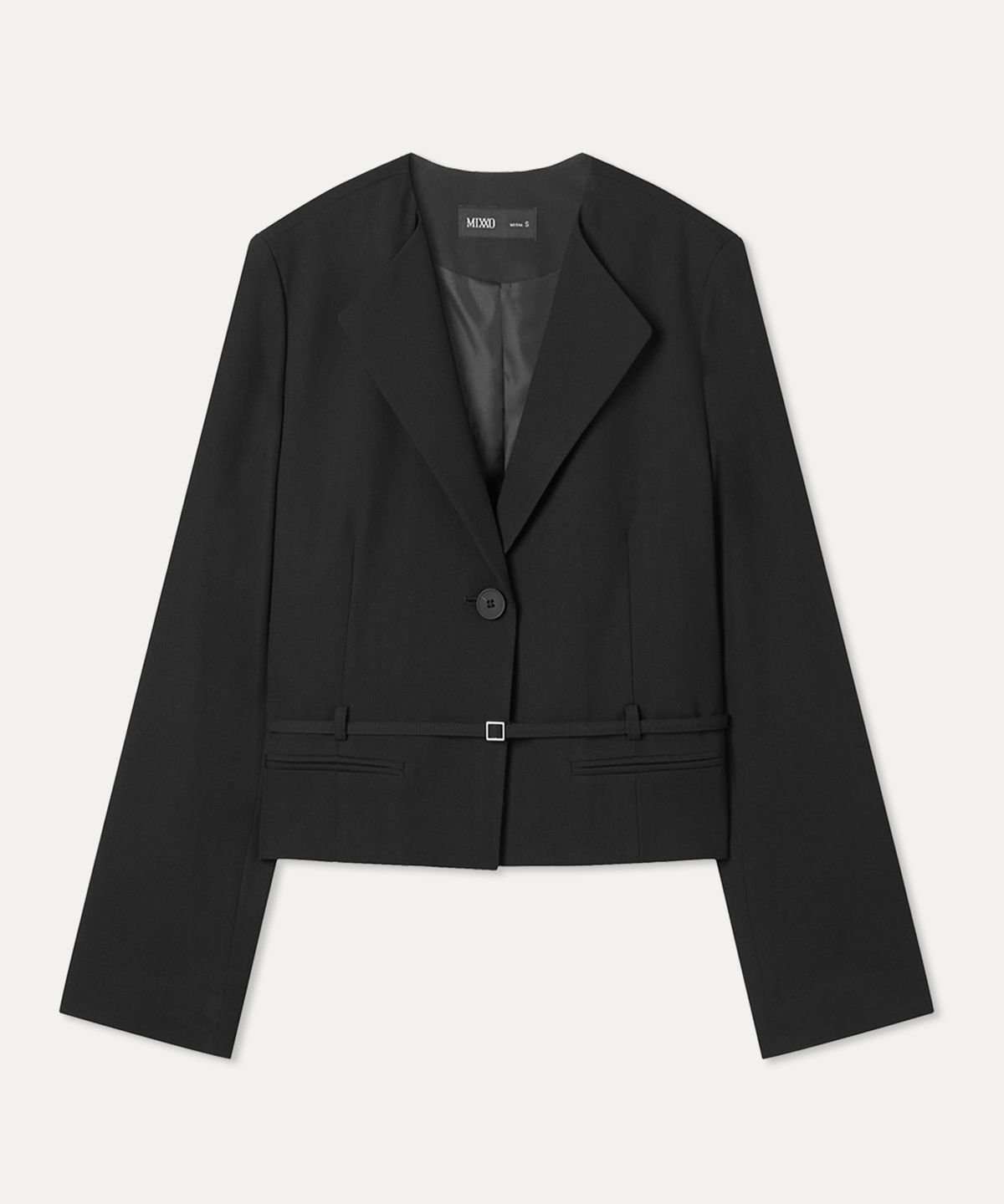 미쏘(MIXXO) 벨트 크롭 자켓_MIWJKG421B