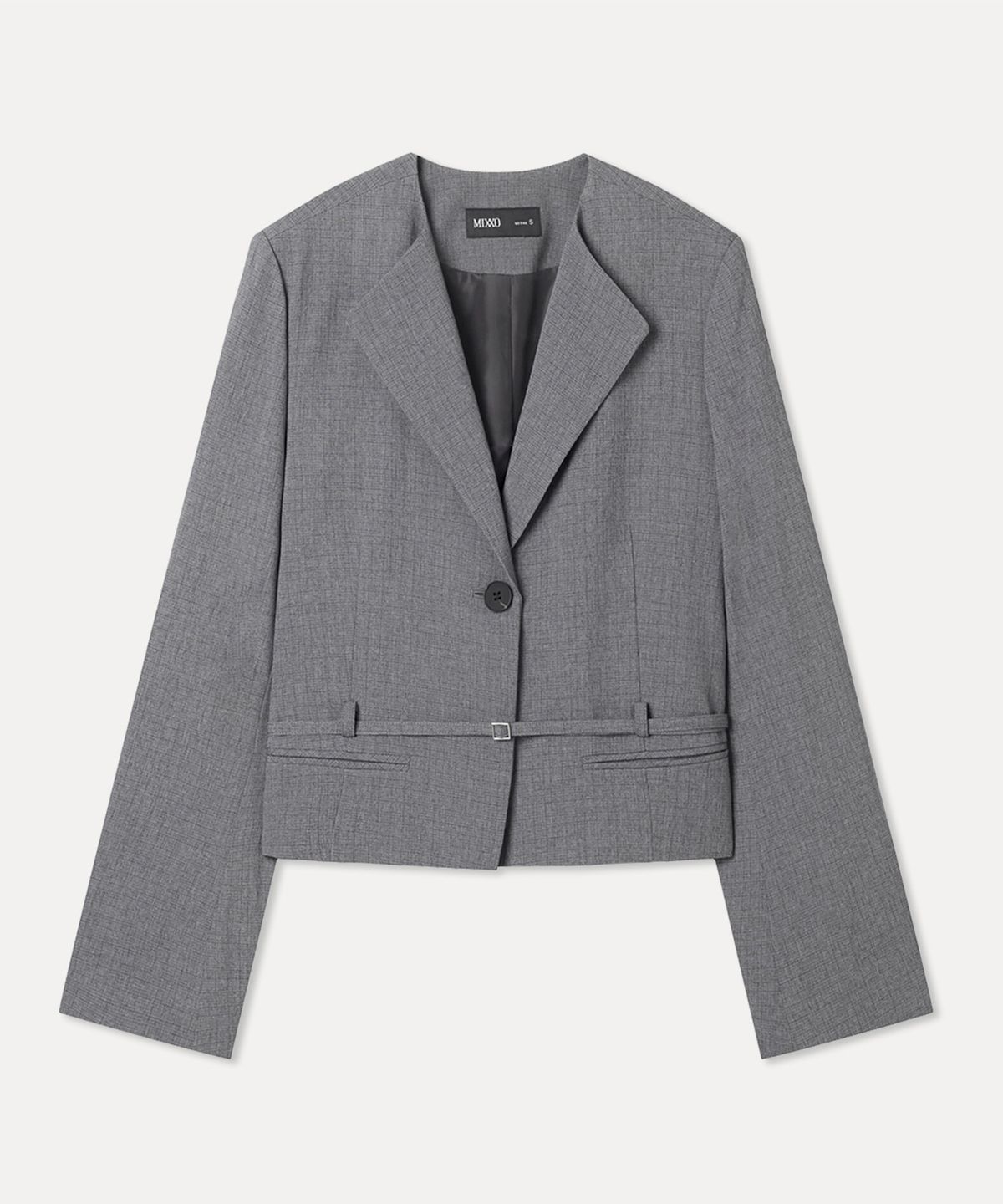 미쏘(MIXXO) 벨트 크롭 자켓_MIWJKG421B