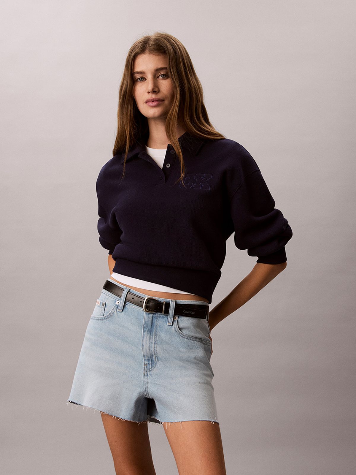 캘빈클라인 진(CALVIN KLEIN JEANS) 여성 90s 데님 쇼츠 47G719G YLW