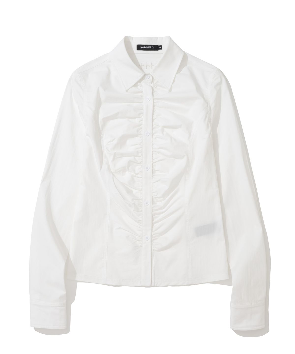 낫포너드(NOT4NERD) W Front Shirring Shirt - White