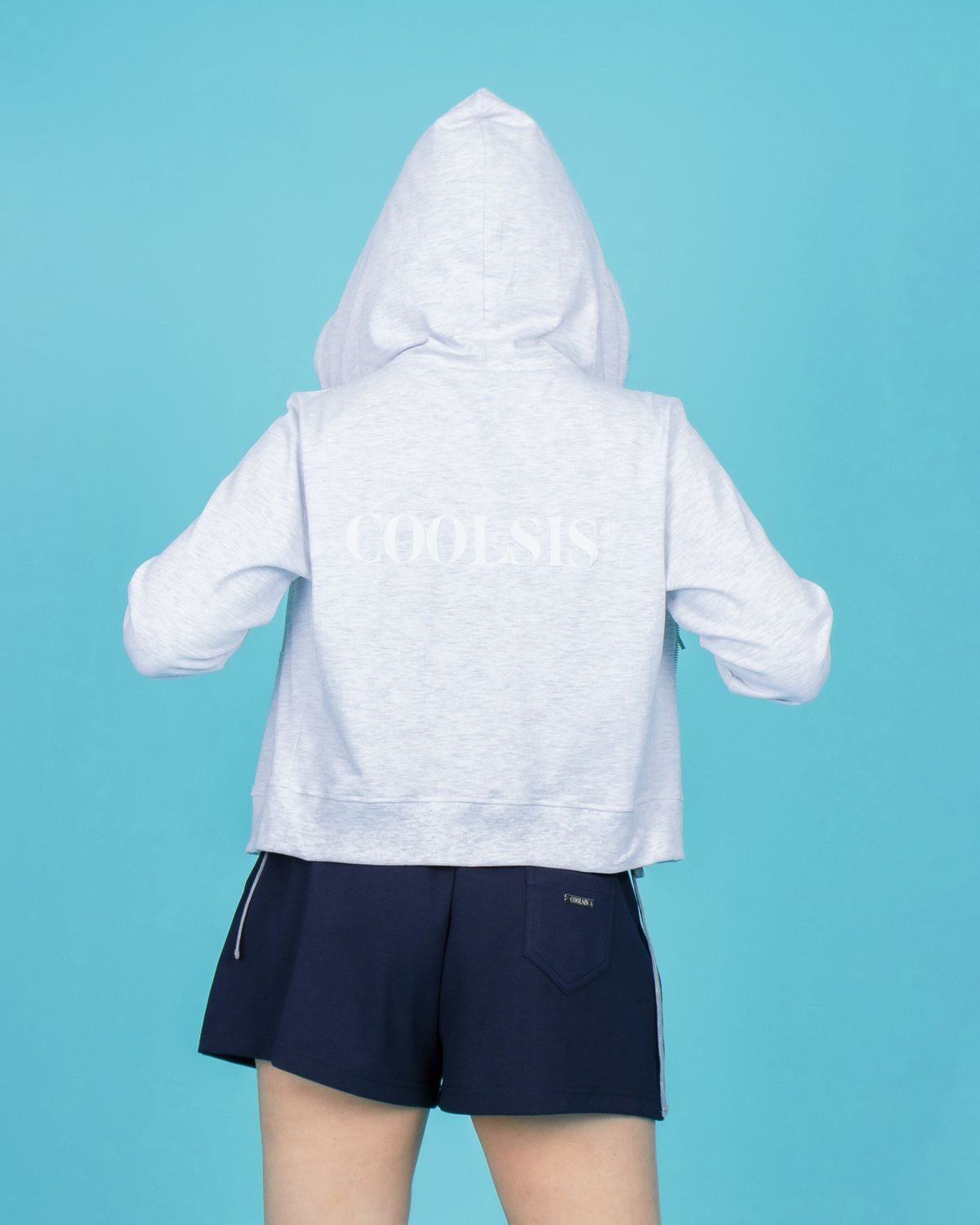 쿨시스(COOLSIS) CS SS BASIC HOODIE ZIP-021 (MELANGE)