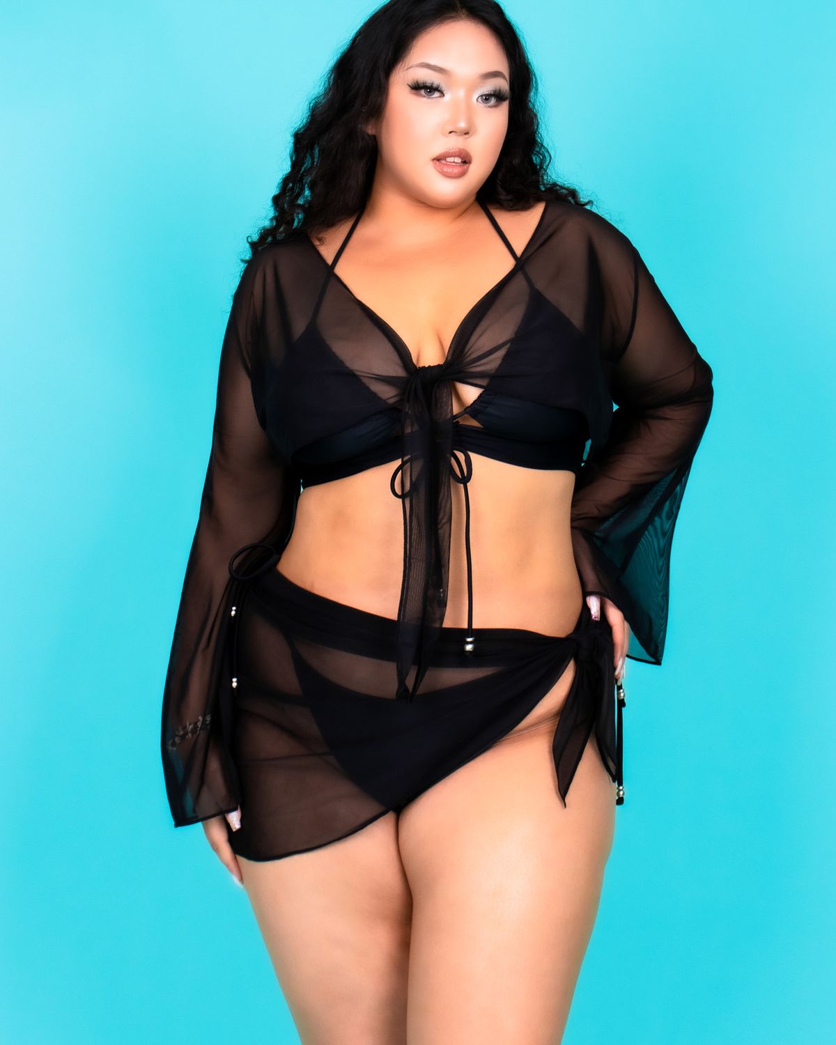 쿨시스(COOLSIS) CS BALL BIKINI CARDIGAN-BLACK