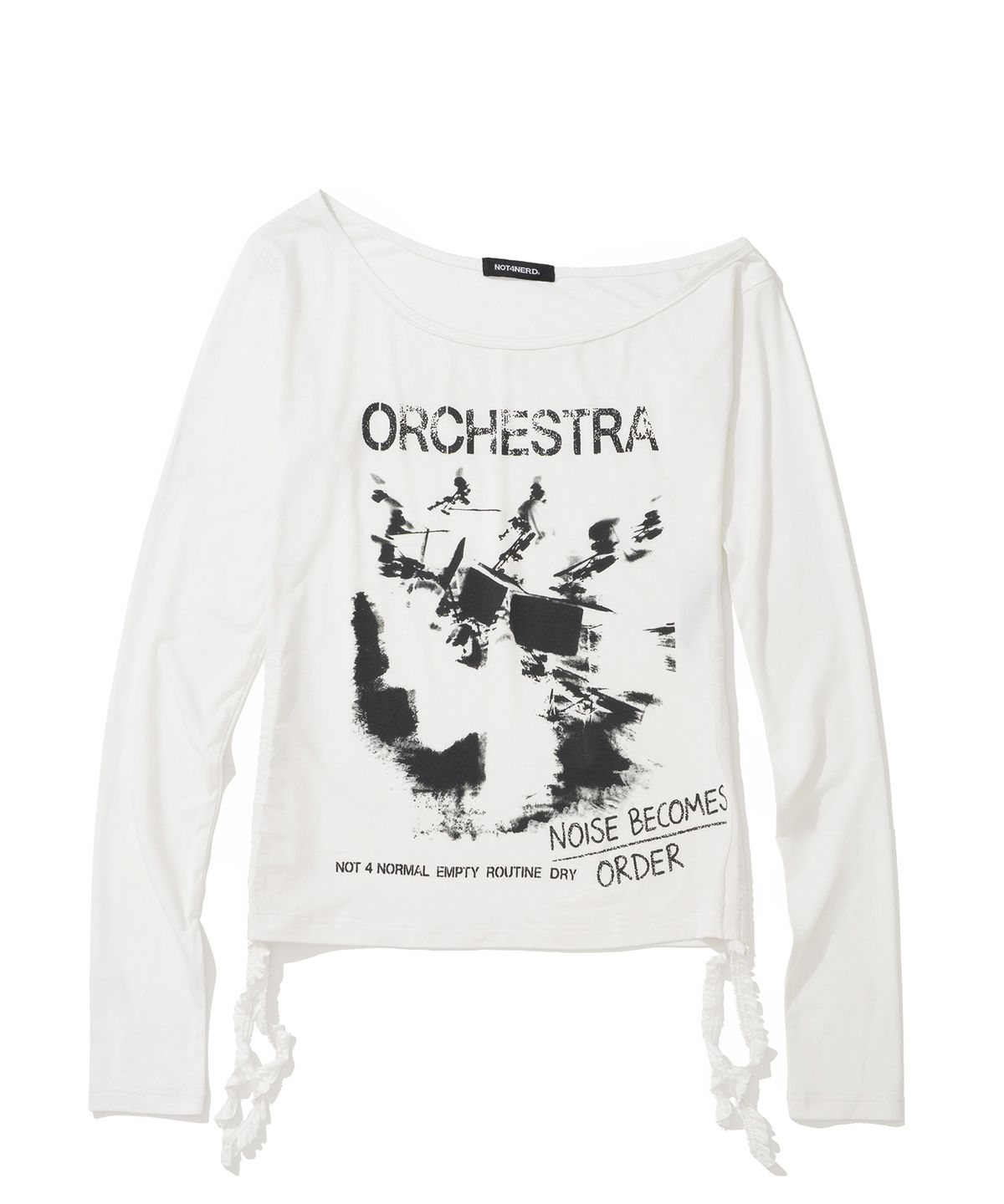 낫포너드(NOT4NERD) W Orchestra One Shoulder Long Sleeve - White