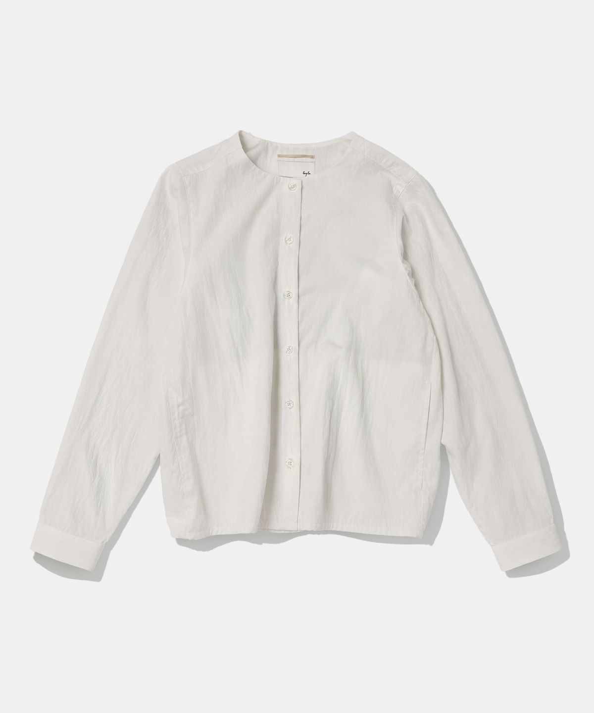 다이아몬드 레이라(DIAMOND LAYLA) Drift Collarless Blouse Shirt B01
