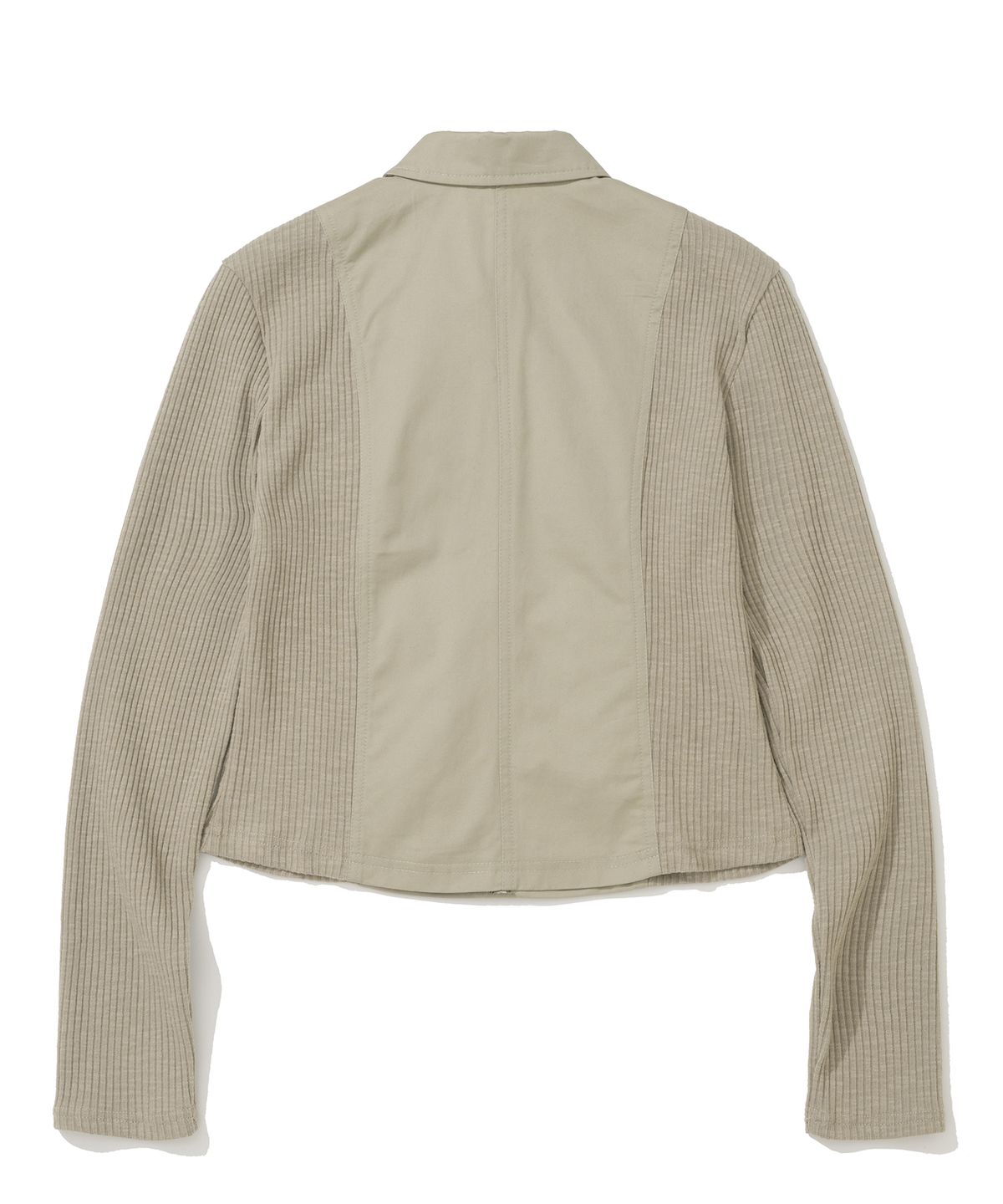 낫포너드(NOT4NERD) W Rib Panel Twill Zipper Jacket - Beige