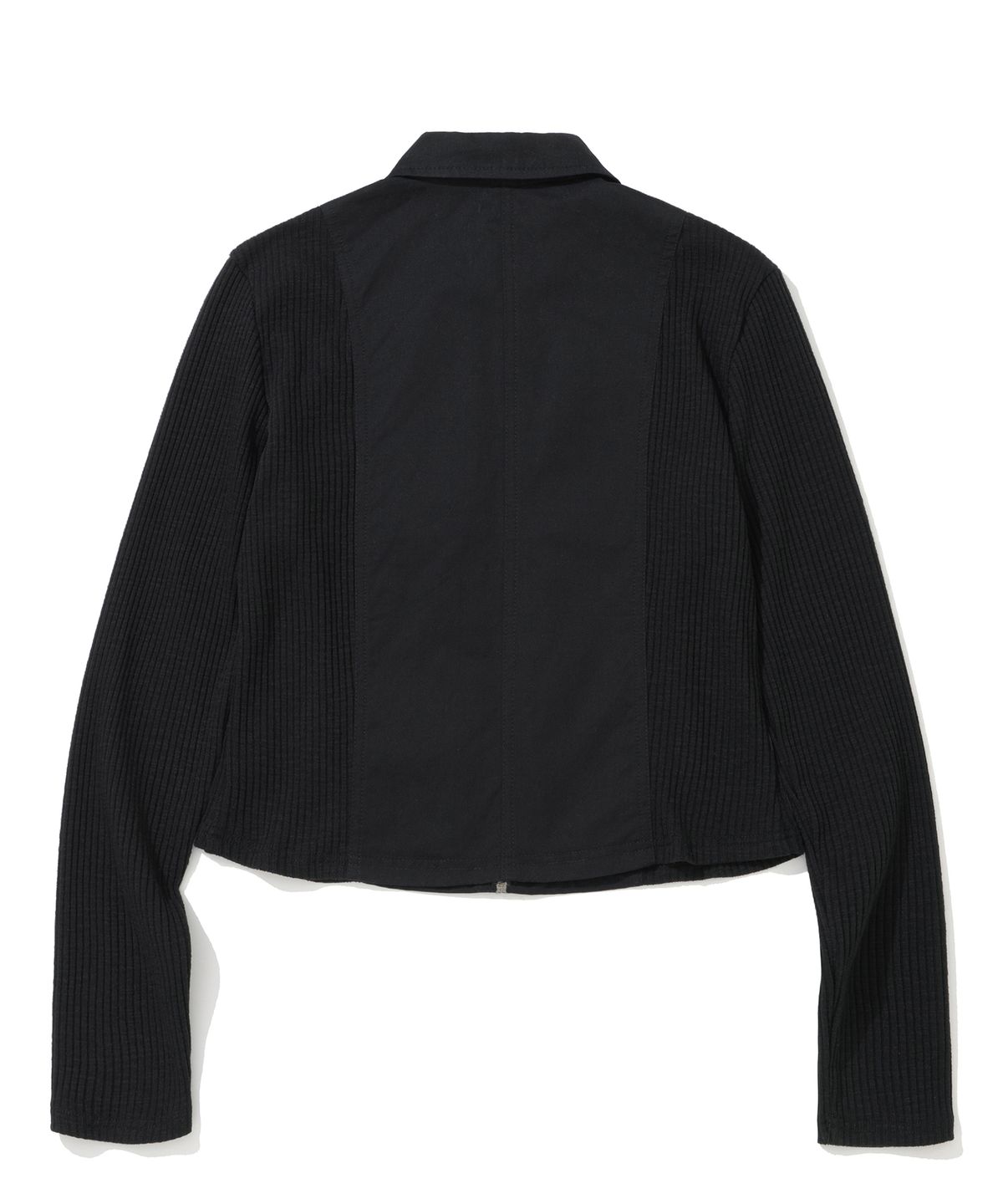 낫포너드(NOT4NERD) W Rib Panel Twill Zipper Jacket - Black