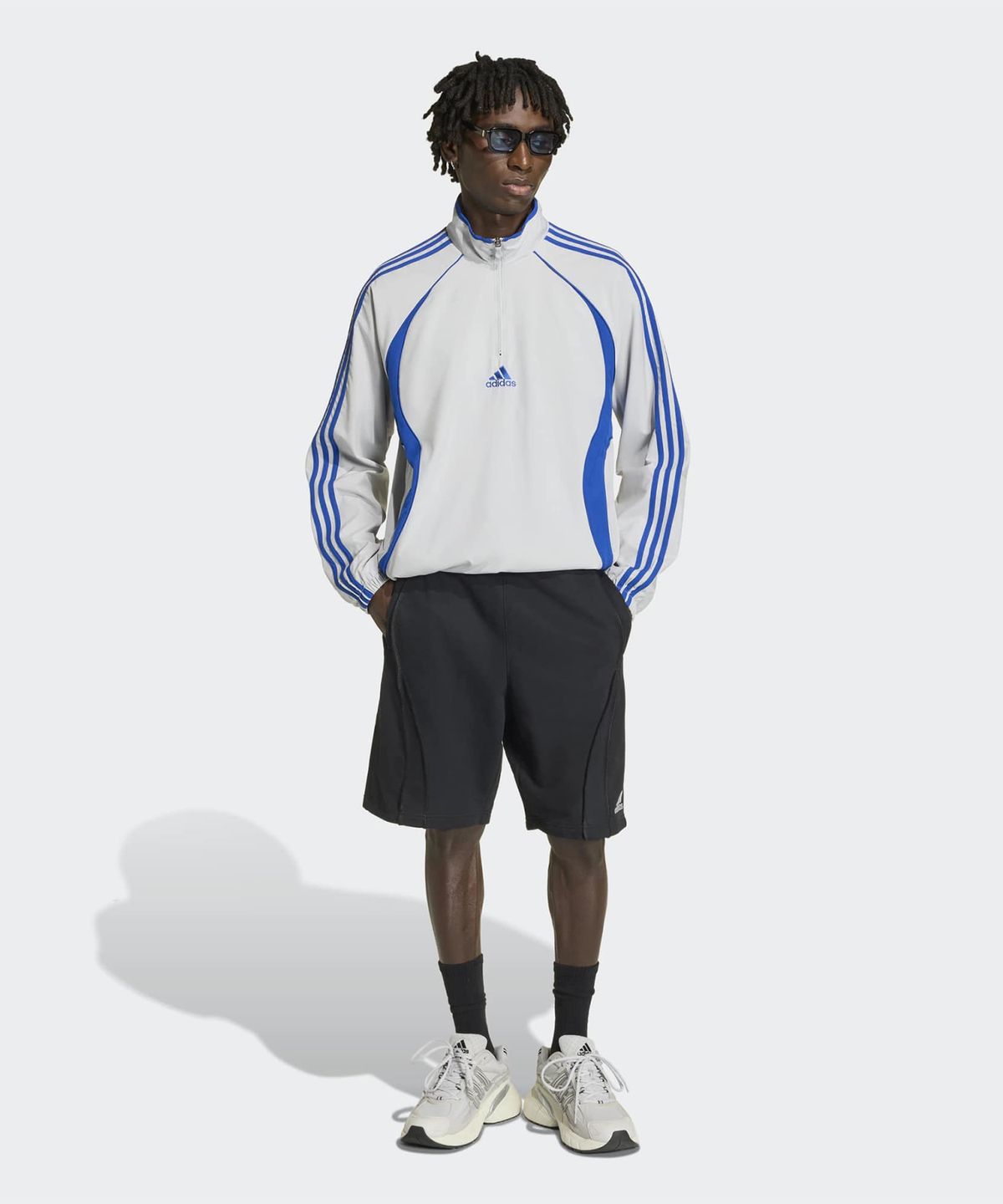 아디다스(ADIDAS) 팀가이스트 하프 지퍼 스웨트셔츠 - 그레이 / KE2763