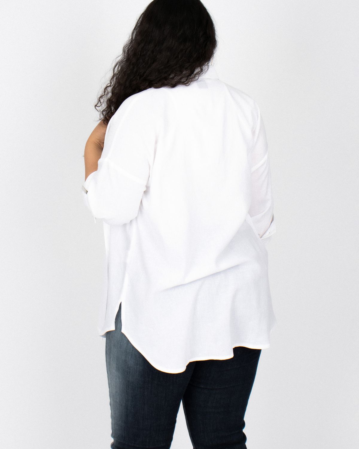 쿨시스(COOLSIS) CS LINEN LOGO SHIRTS-018 (WHITE)