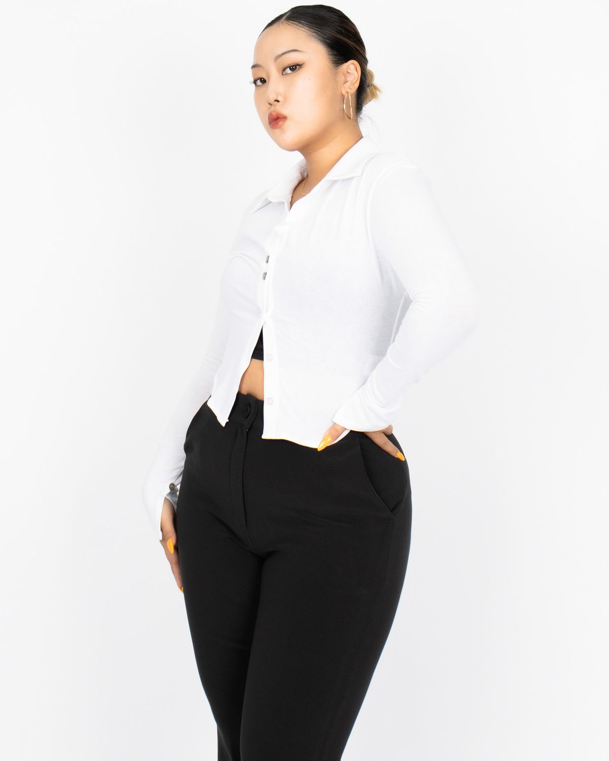 쿨시스(COOLSIS) CS LIPS BUTTON SS SHIRTS-024 (WHITE)