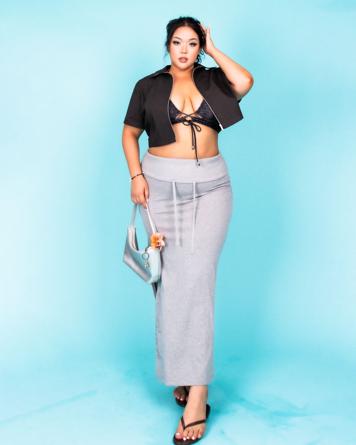 쿨시스(COOLSIS) CS COOLBEACH LONG SKIRTS-033 (GRAY)