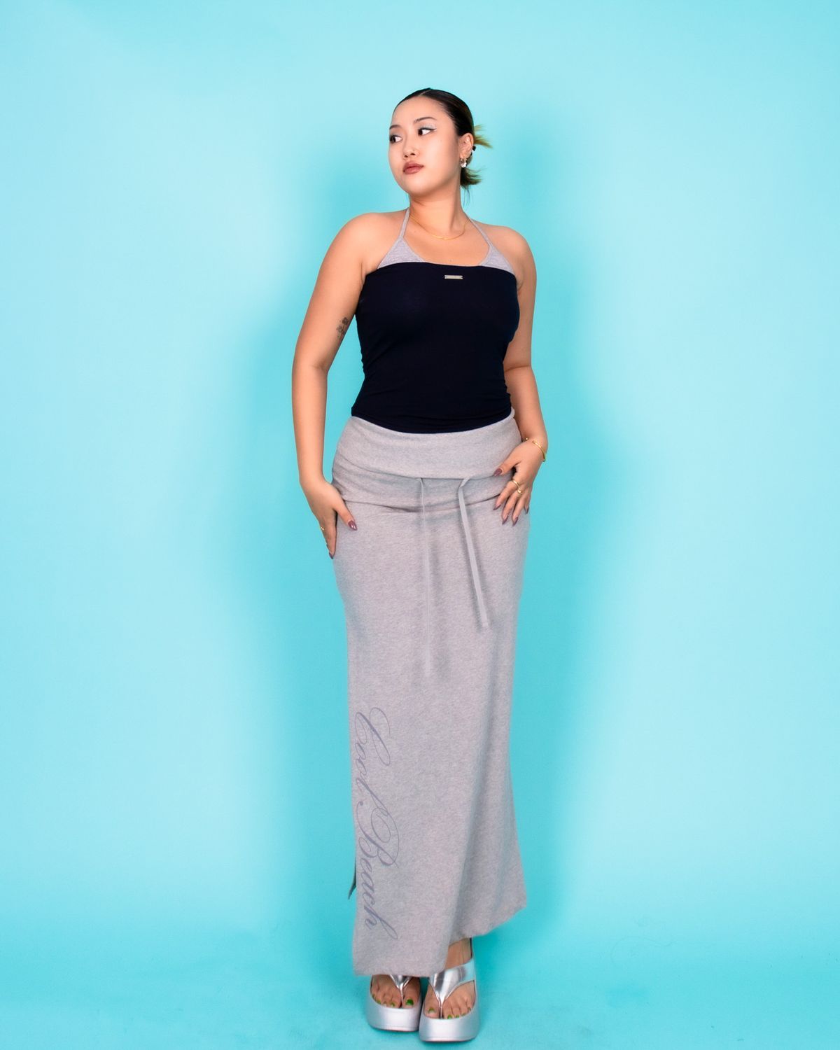 쿨시스(COOLSIS) CS COOLBEACH LONG SKIRTS-033 (GRAY)