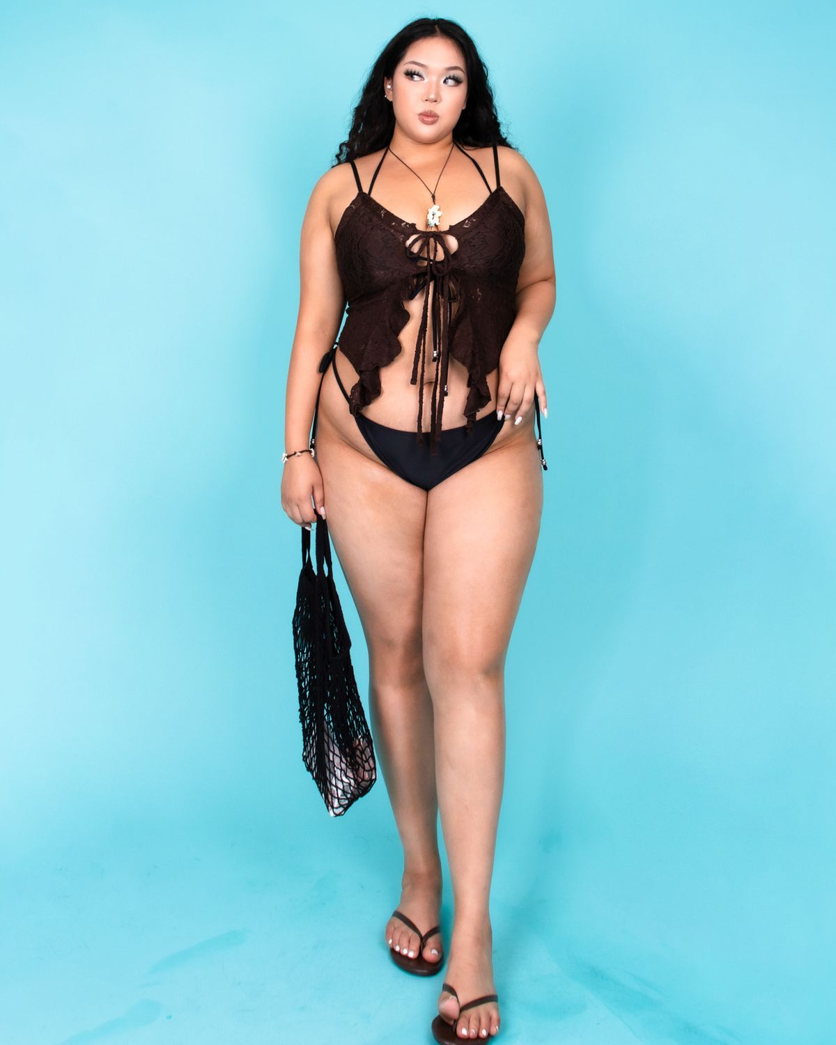 쿨시스(COOLSIS) CS LACE BUSTIER-022 (BROWN)